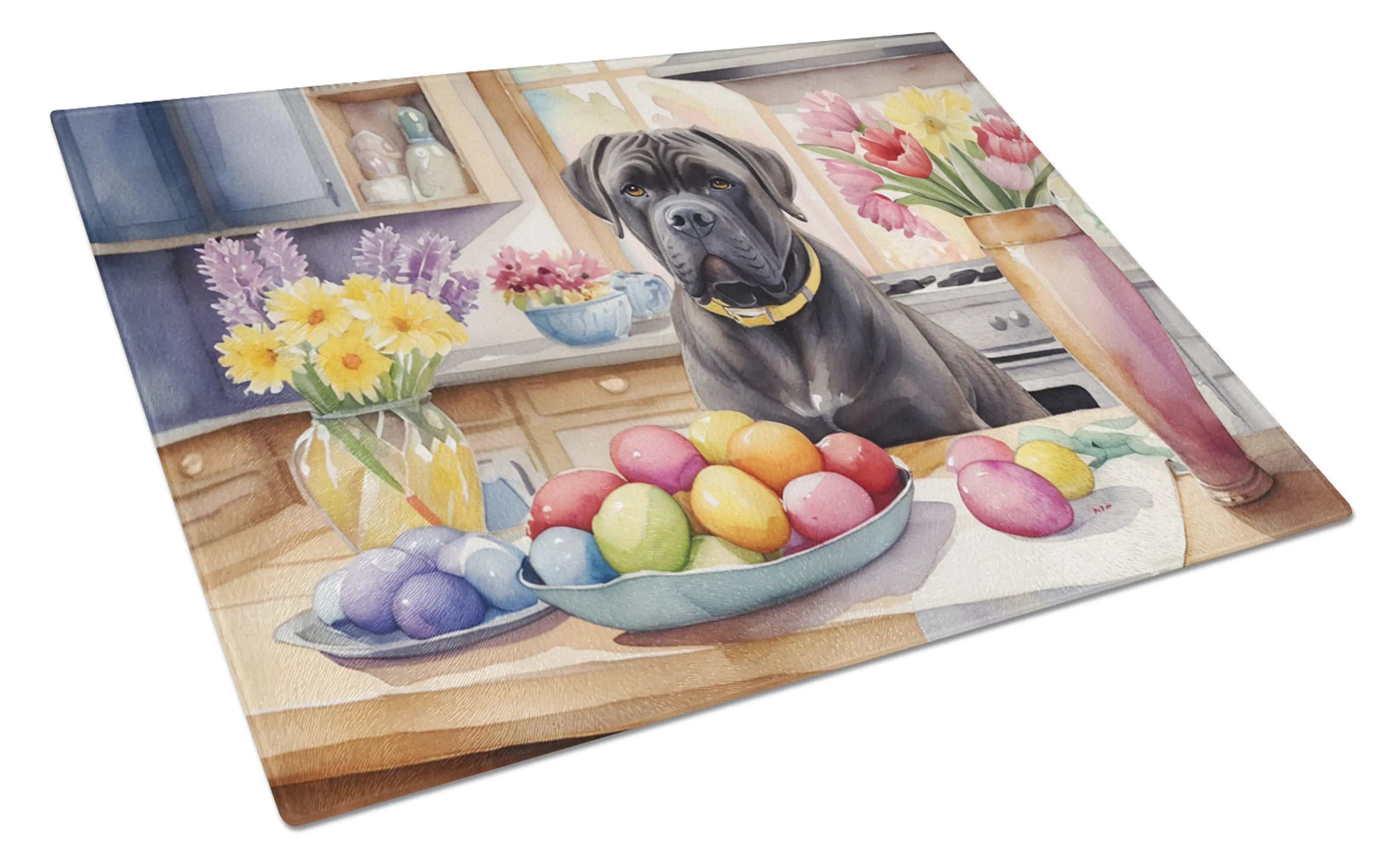 Decorating Easter Glass Cutting Board - Size: LARGE | Pack Of: 1 | Collection name: Decorating easter