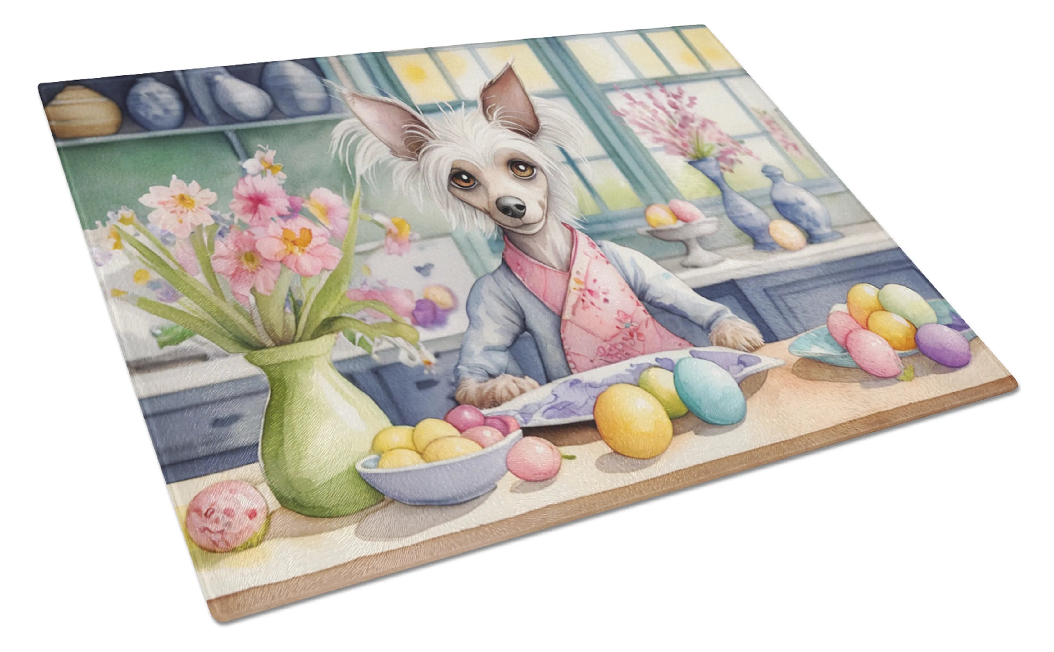 Decorating Easter Glass Cutting Board - Size: LARGE | Pack Of: 1 | Collection name: Decorating easter