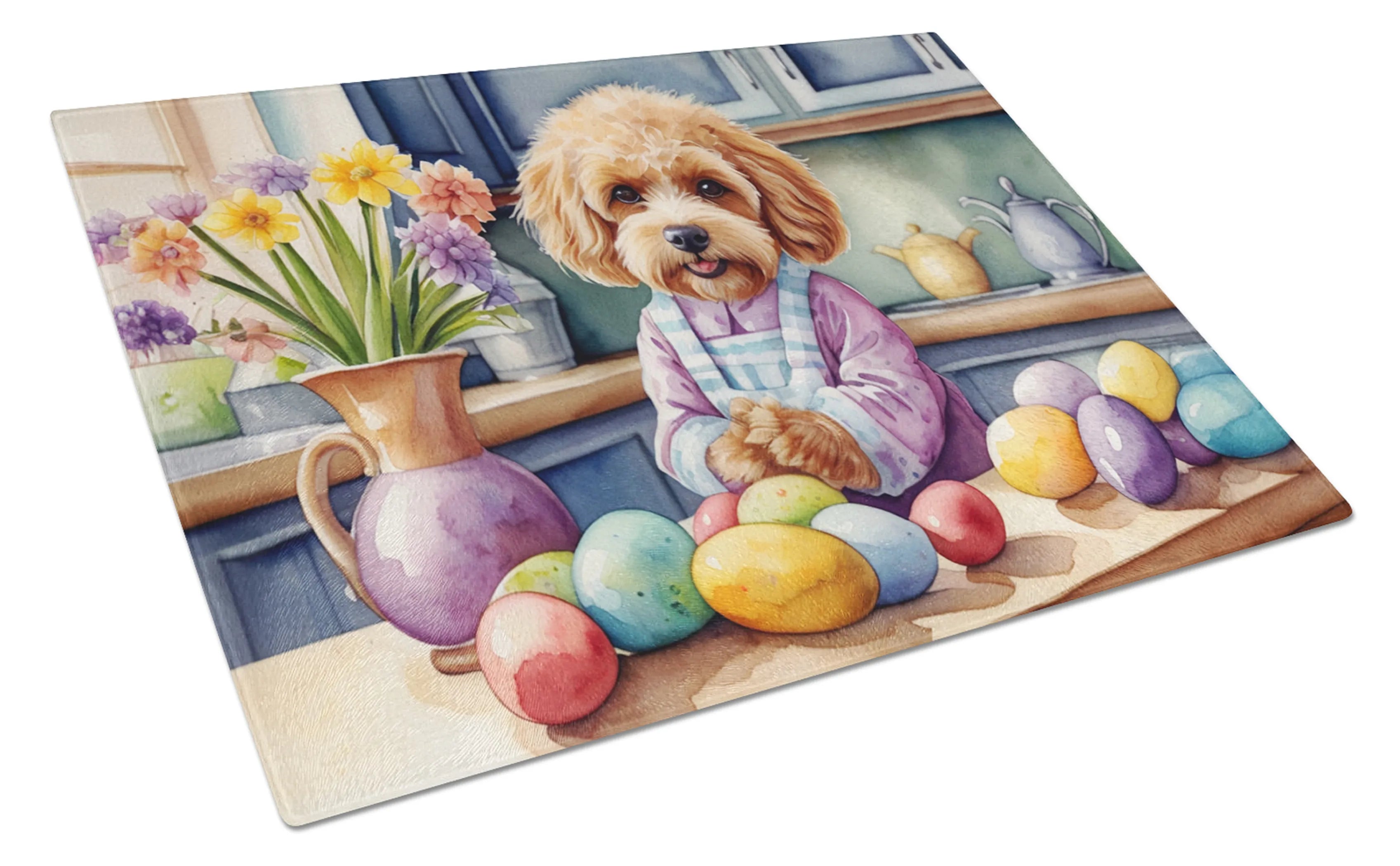 Decorating Easter Glass Cutting Board - Size: LARGE | Pack Of: 1 | Collection name: Decorating easter