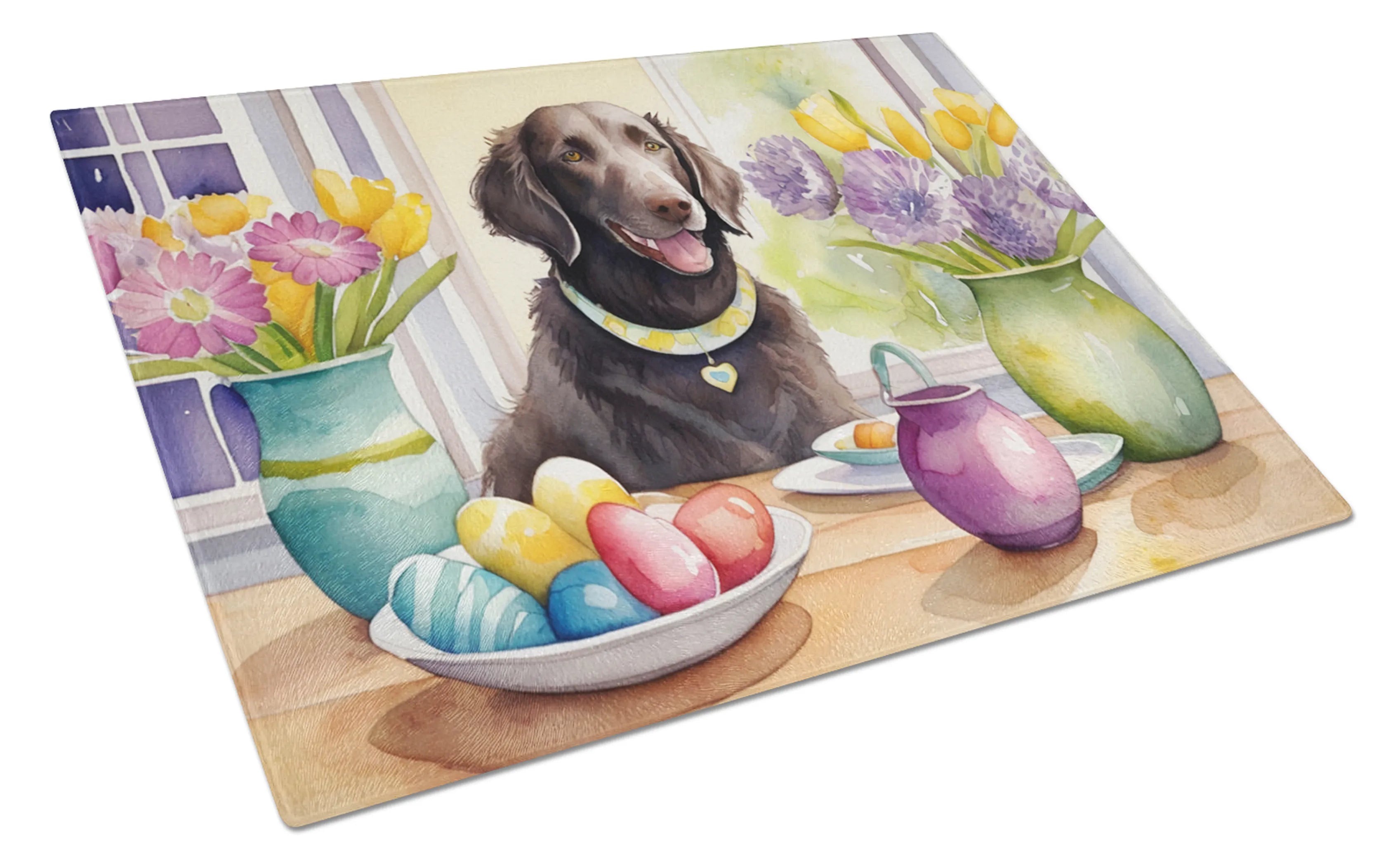 Decorating Easter Glass Cutting Board - Size: LARGE | Pack Of: 1 | Collection name: Decorating easter