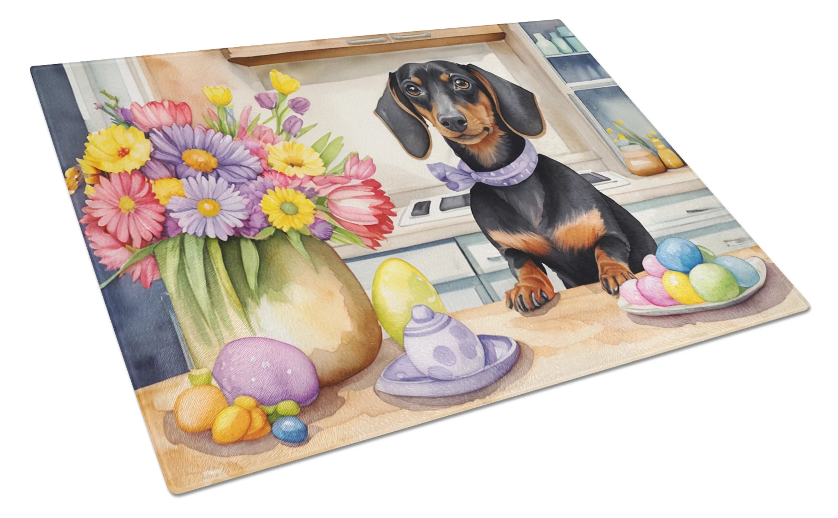 Decorating Easter Glass Cutting Board - Size: LARGE | Pack Of: 1 | Collection name: Decorating easter