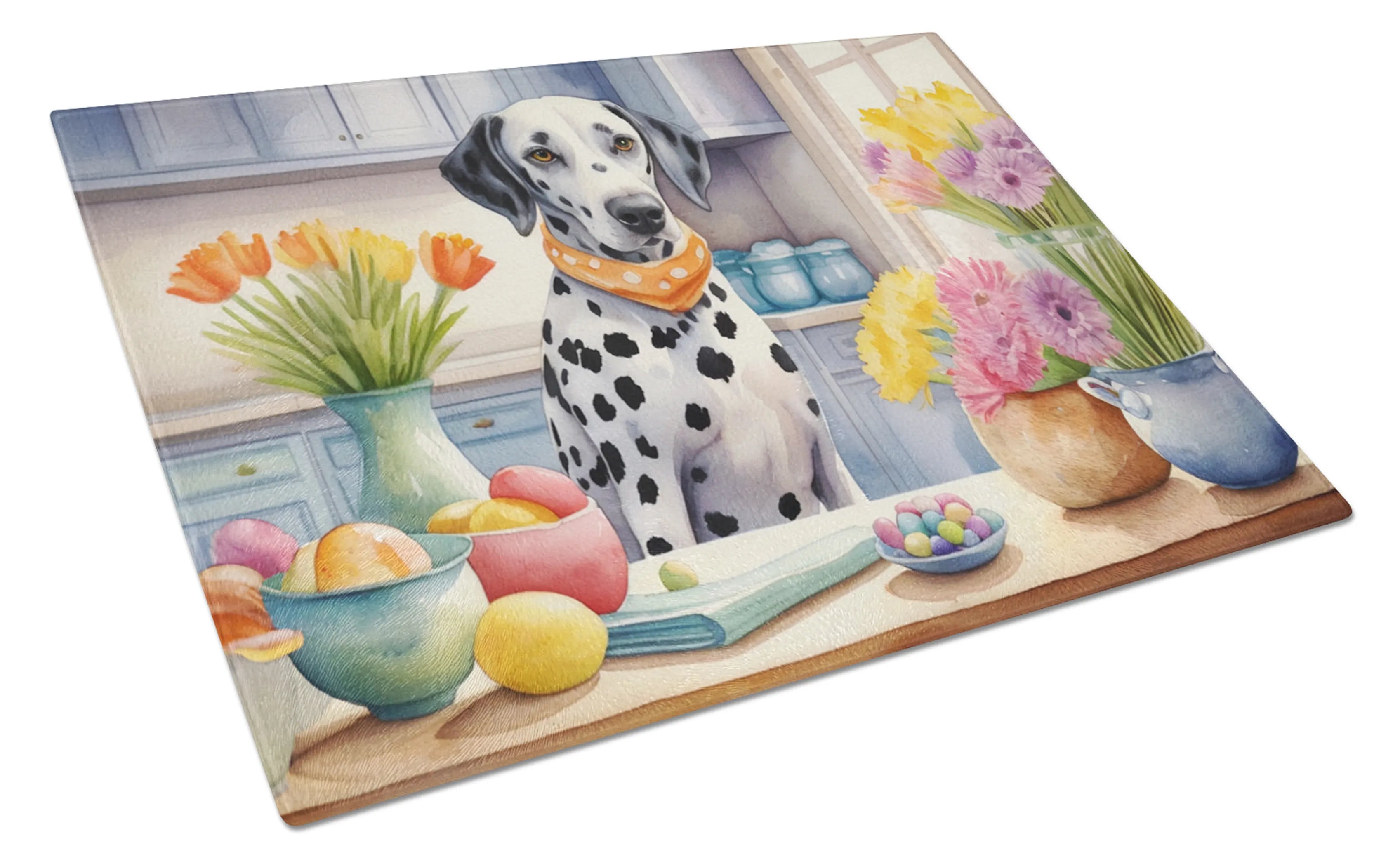 Decorating Easter Glass Cutting Board - Size: LARGE | Pack Of: 1 | Collection name: Decorating easter