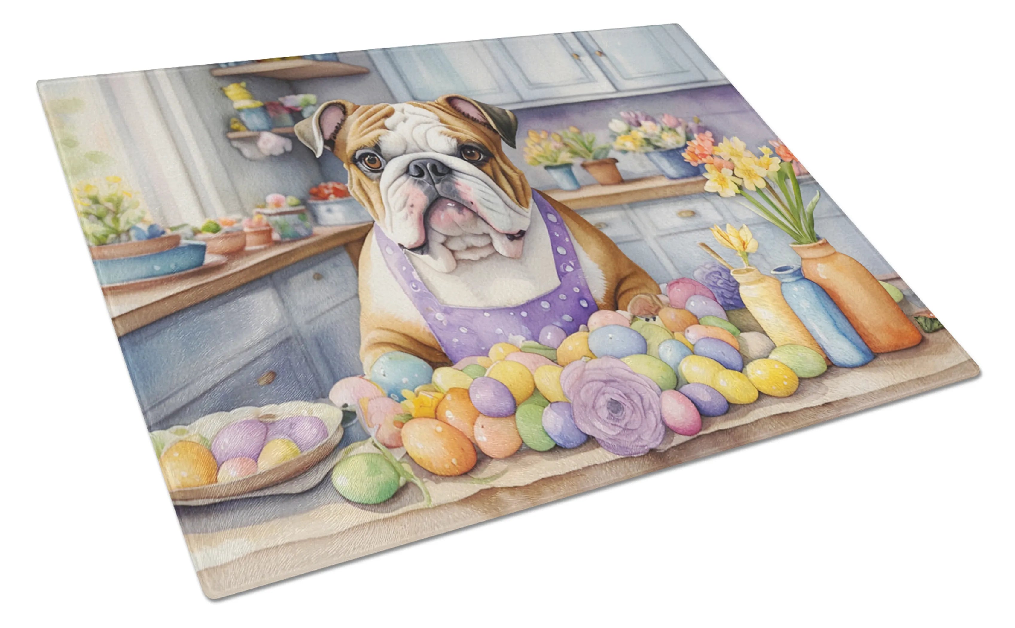 Decorating Easter Glass Cutting Board - Size: LARGE | Pack Of: 1 | Collection name: Decorating easter