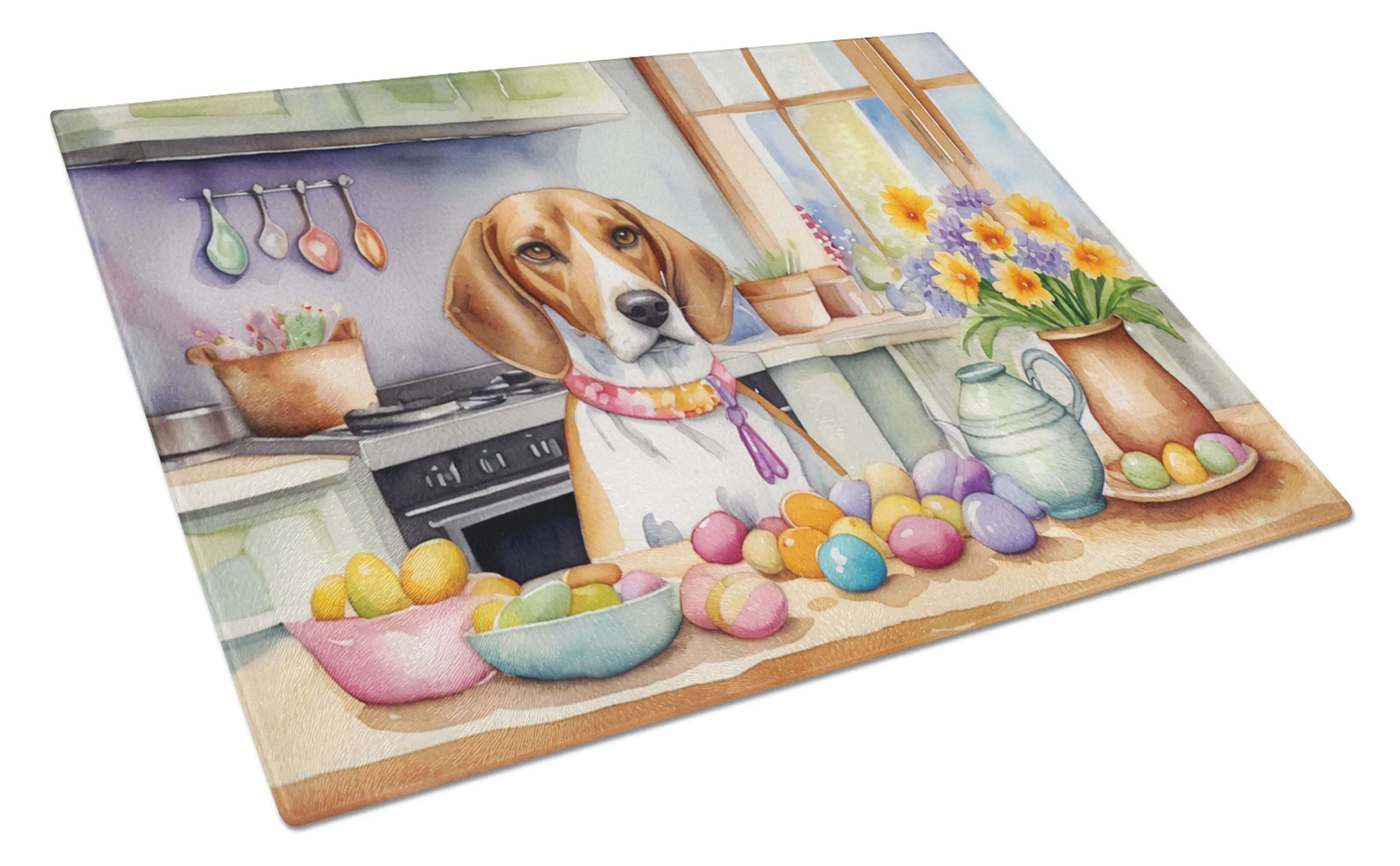 Decorating Easter Glass Cutting Board - Size: LARGE | Pack Of: 1 | Collection name: Decorating easter