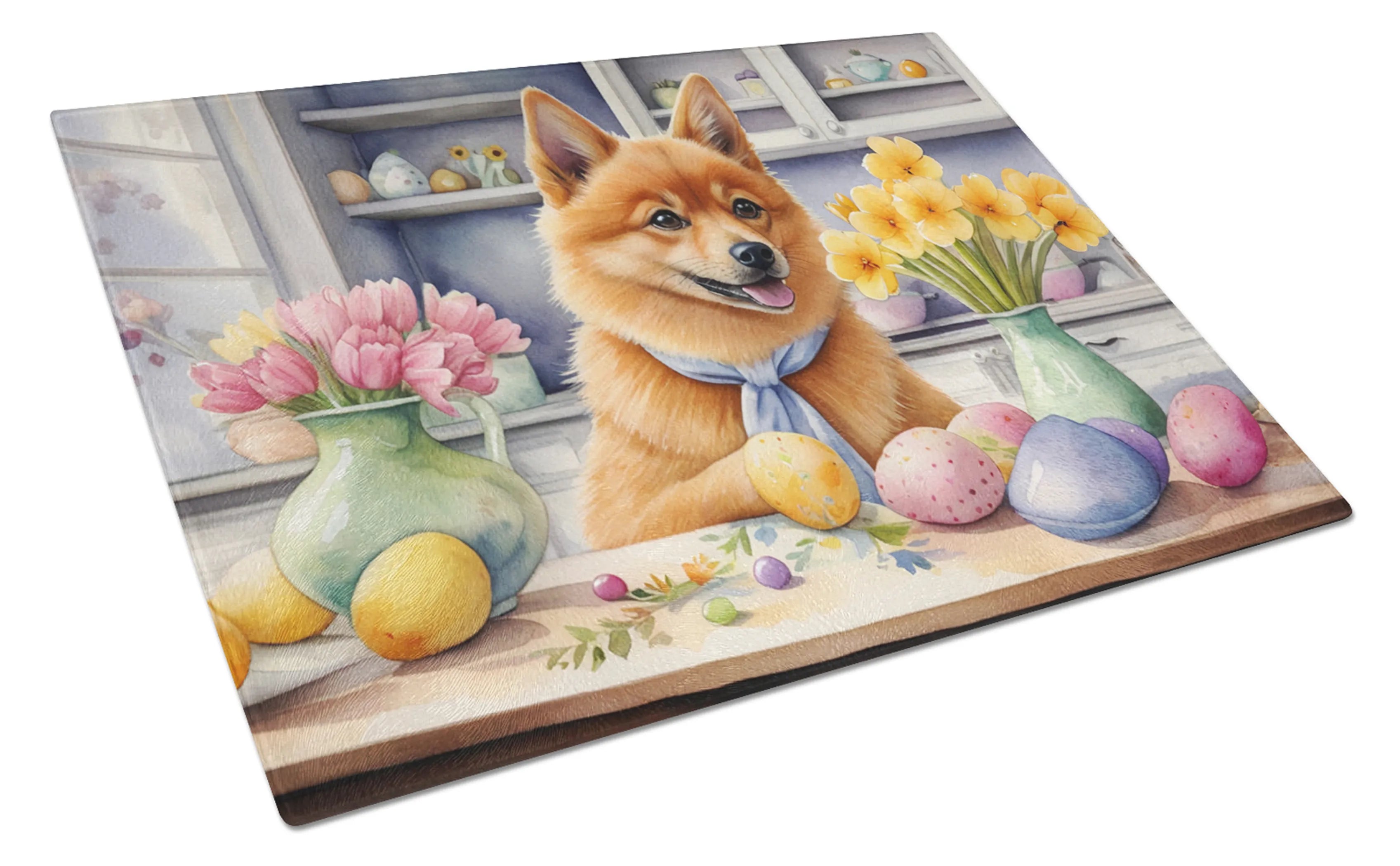 Decorating Easter Glass Cutting Board - Size: LARGE | Pack Of: 1 | Collection name: Decorating easter