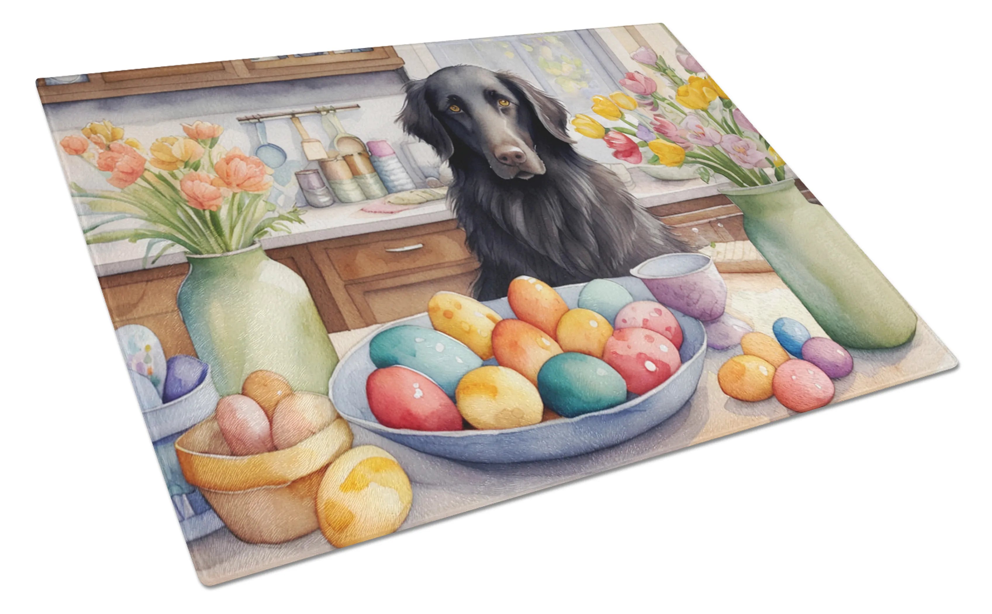 Decorating Easter Glass Cutting Board - Size: LARGE | Pack Of: 1 | Collection name: Decorating easter