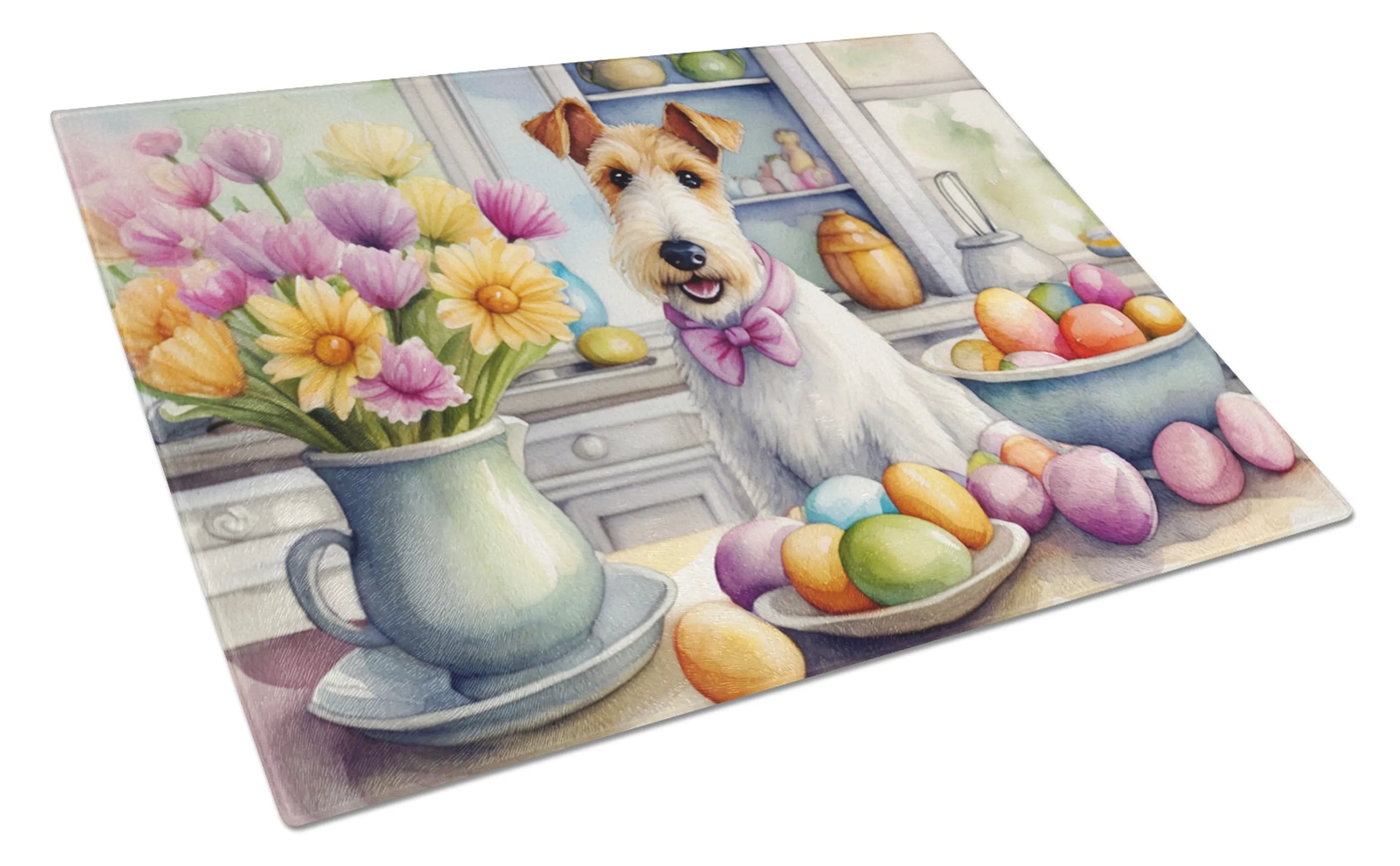 Decorating Easter Glass Cutting Board - Size: LARGE | Pack Of: 1 | Collection name: Decorating easter