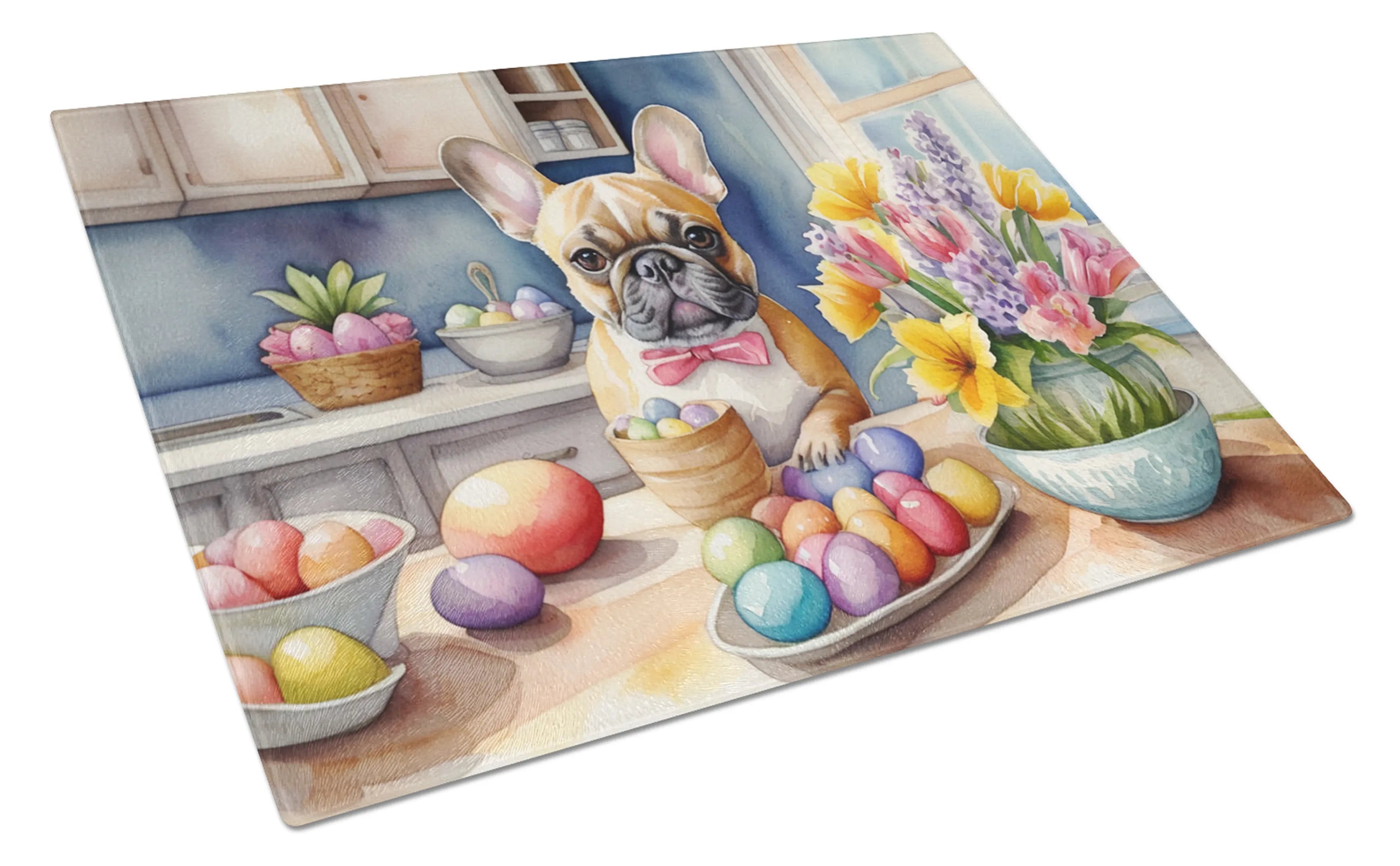 Decorating Easter Glass Cutting Board - Size: LARGE | Pack Of: 1 | Collection name: Decorating easter