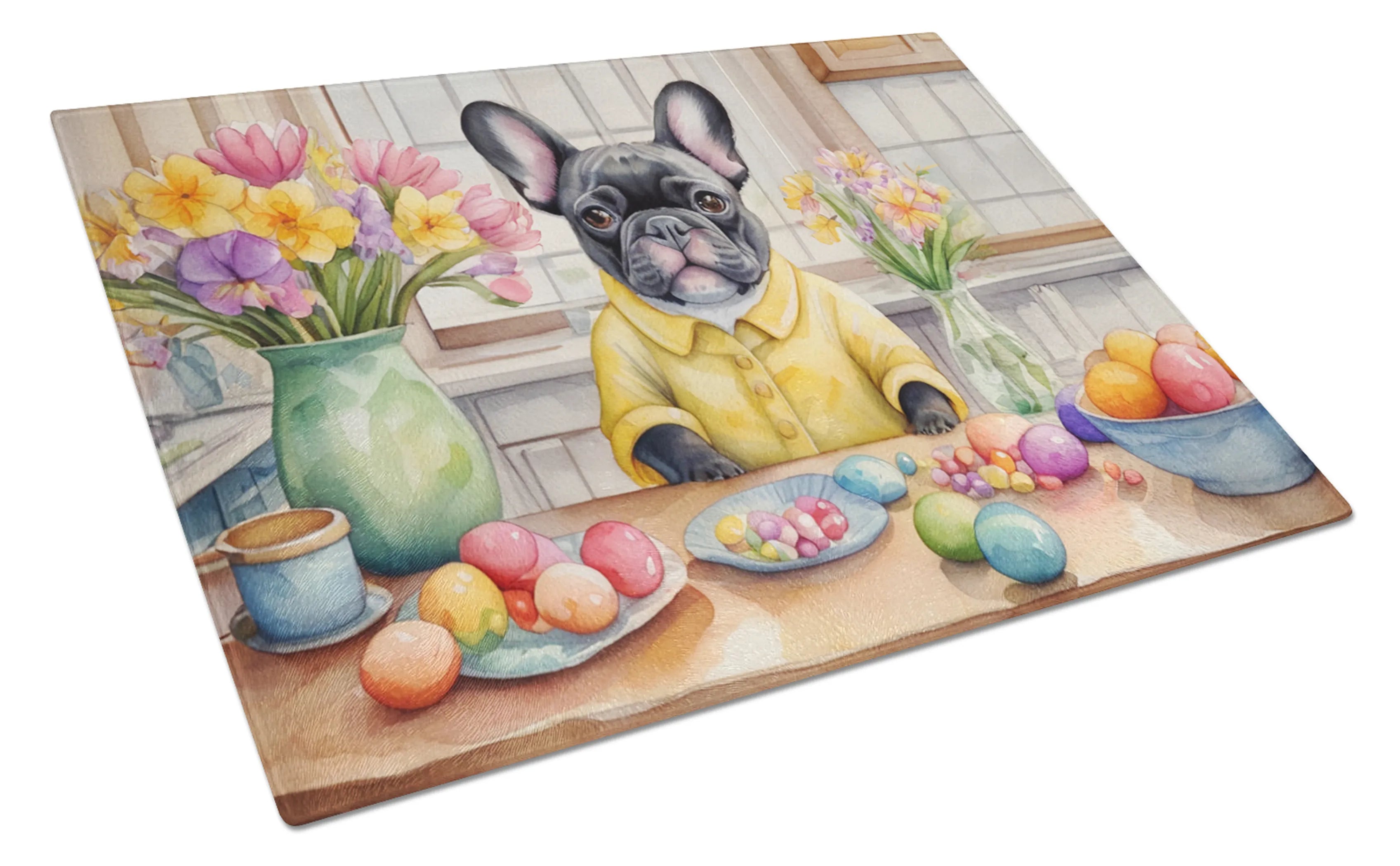 Decorating Easter Glass Cutting Board - Size: LARGE | Pack Of: 1 | Collection name: Decorating easter