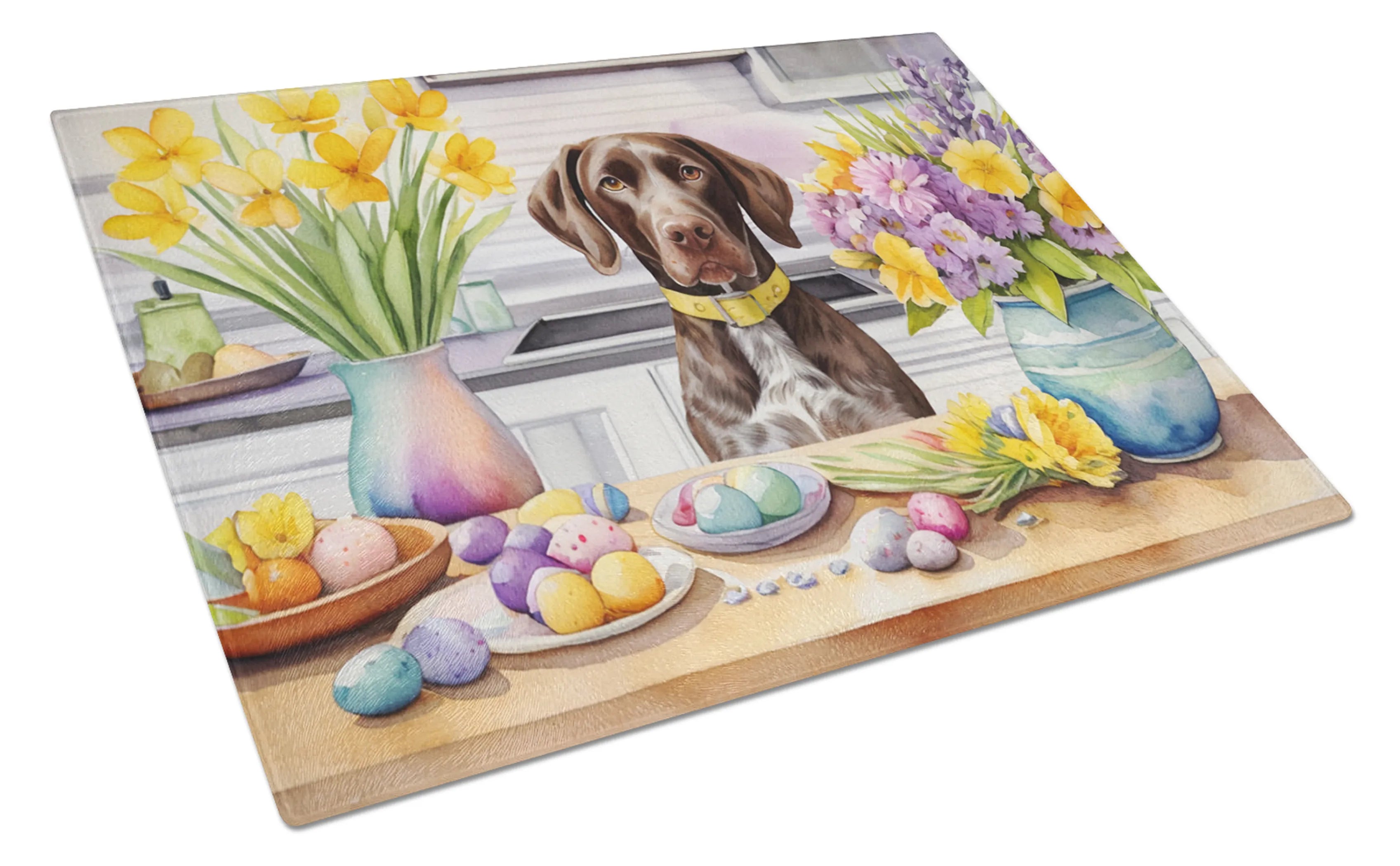 Decorating Easter Glass Cutting Board - Size: LARGE | Pack Of: 1 | Collection name: Decorating easter