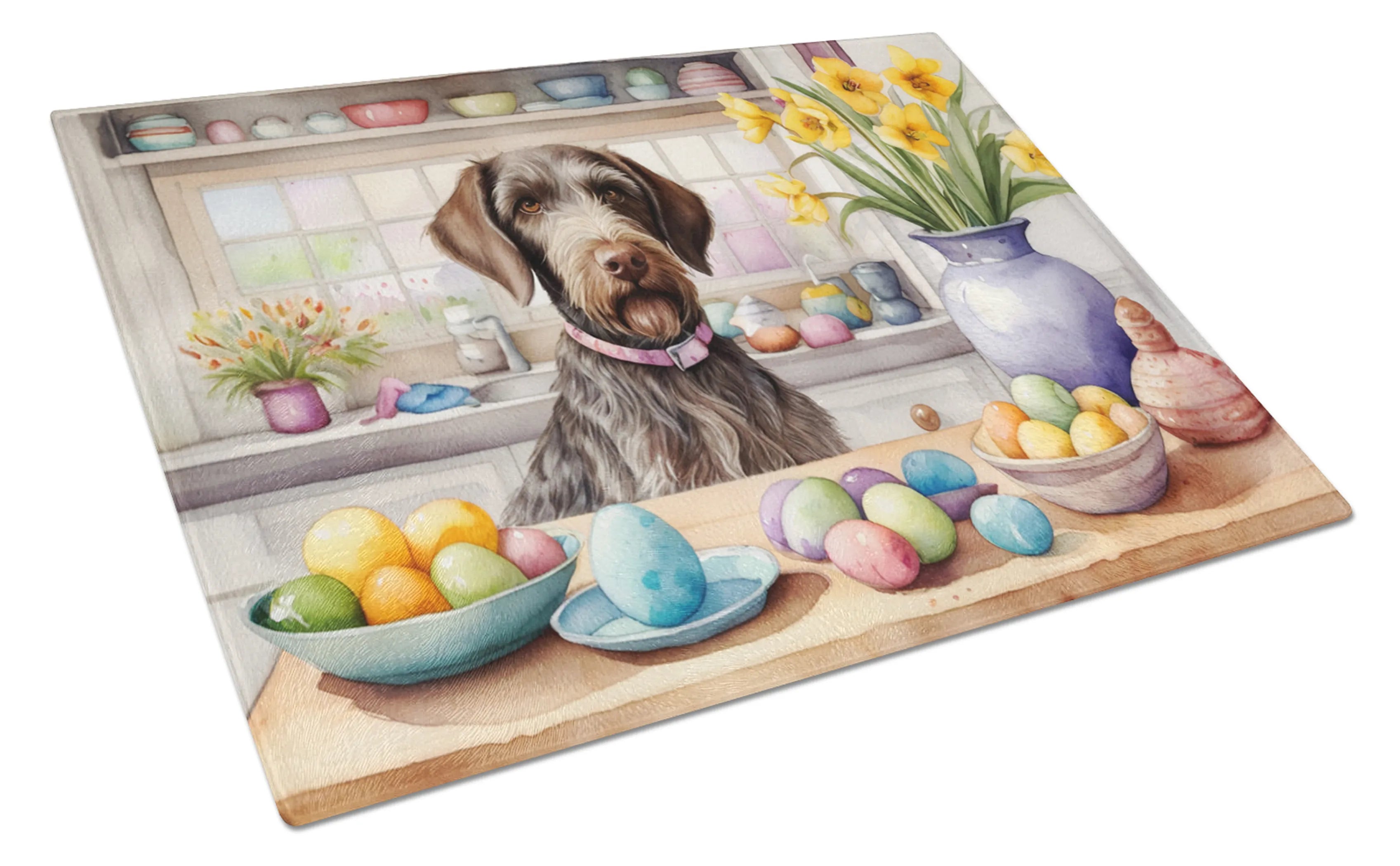Decorating Easter Glass Cutting Board - Size: LARGE | Pack Of: 1 | Collection name: Decorating easter