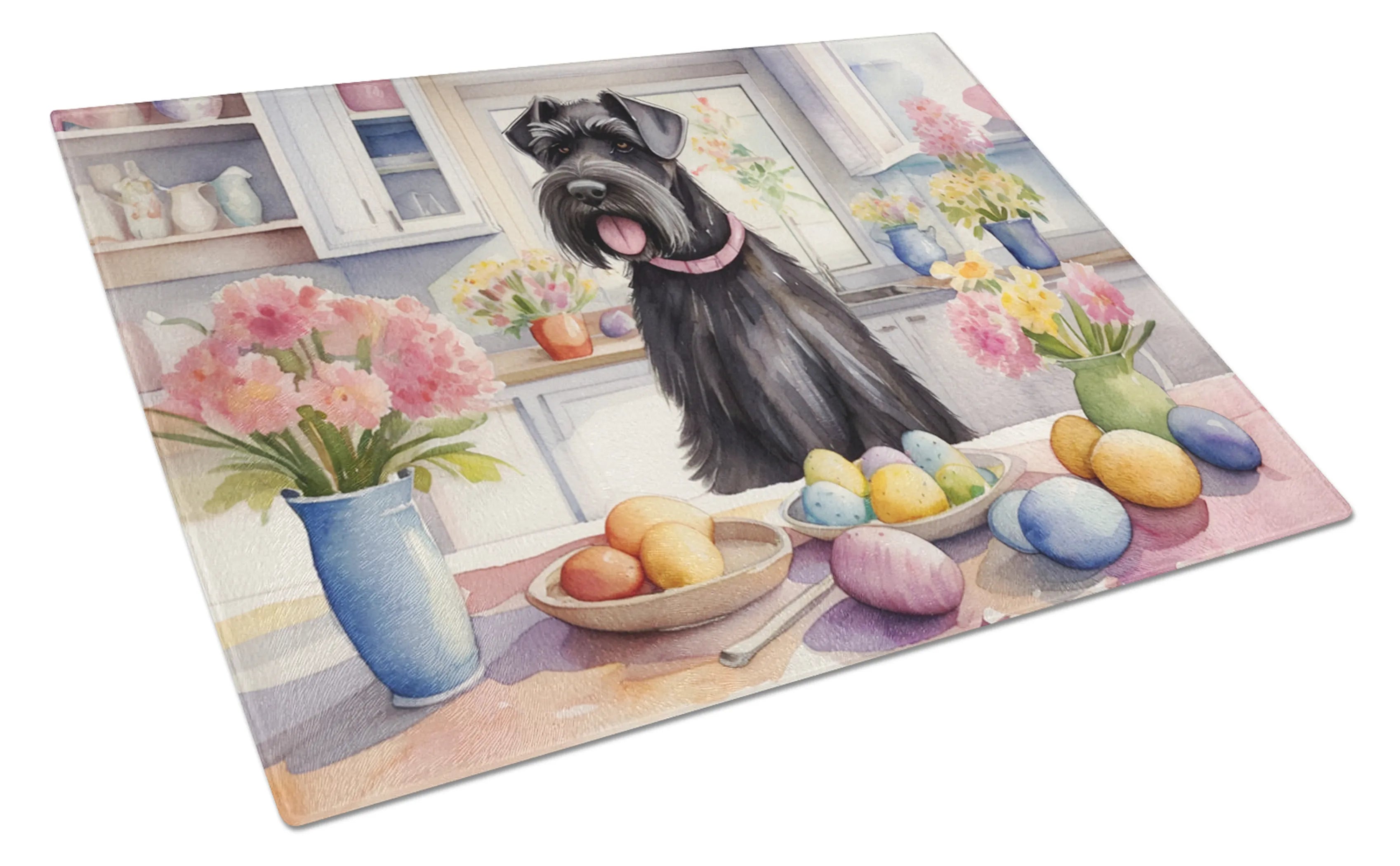 Decorating Easter Glass Cutting Board - Size: LARGE | Pack Of: 1 | Collection name: Decorating easter