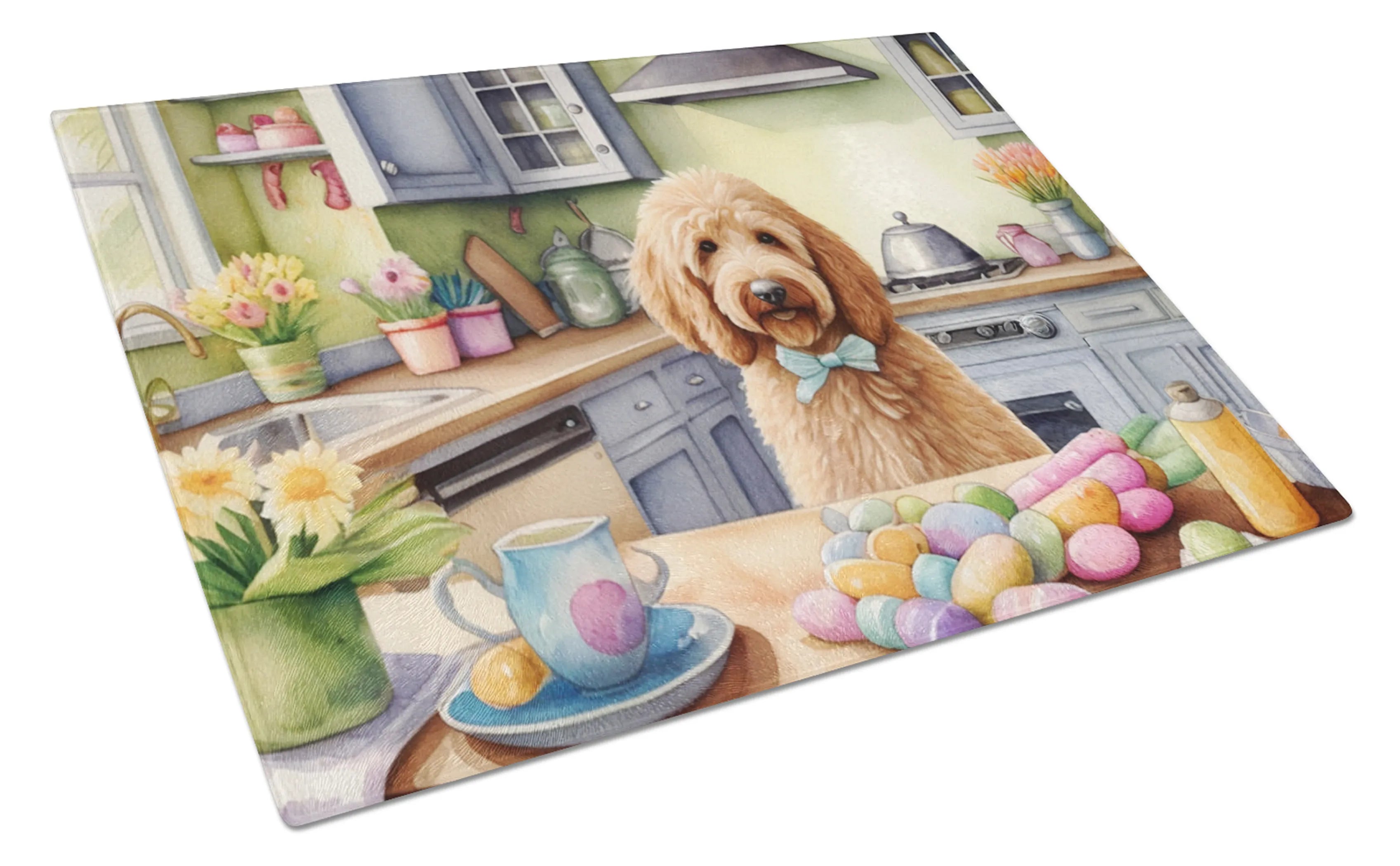 Decorating Easter Glass Cutting Board - Size: LARGE | Pack Of: 1 | Collection name: Decorating easter
