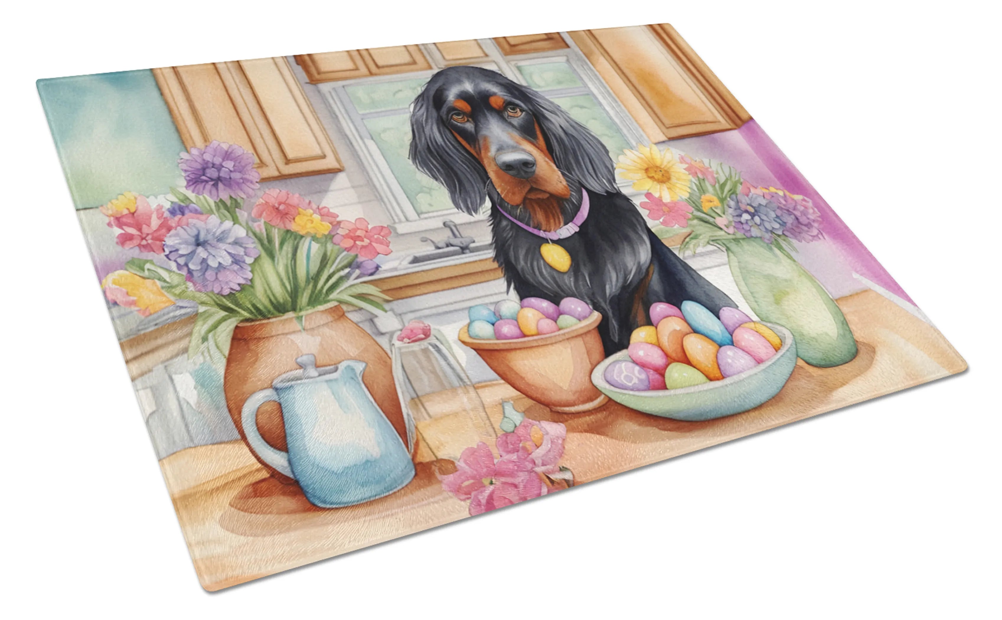 Decorating Easter Glass Cutting Board - Size: LARGE | Pack Of: 1 | Collection name: Decorating easter