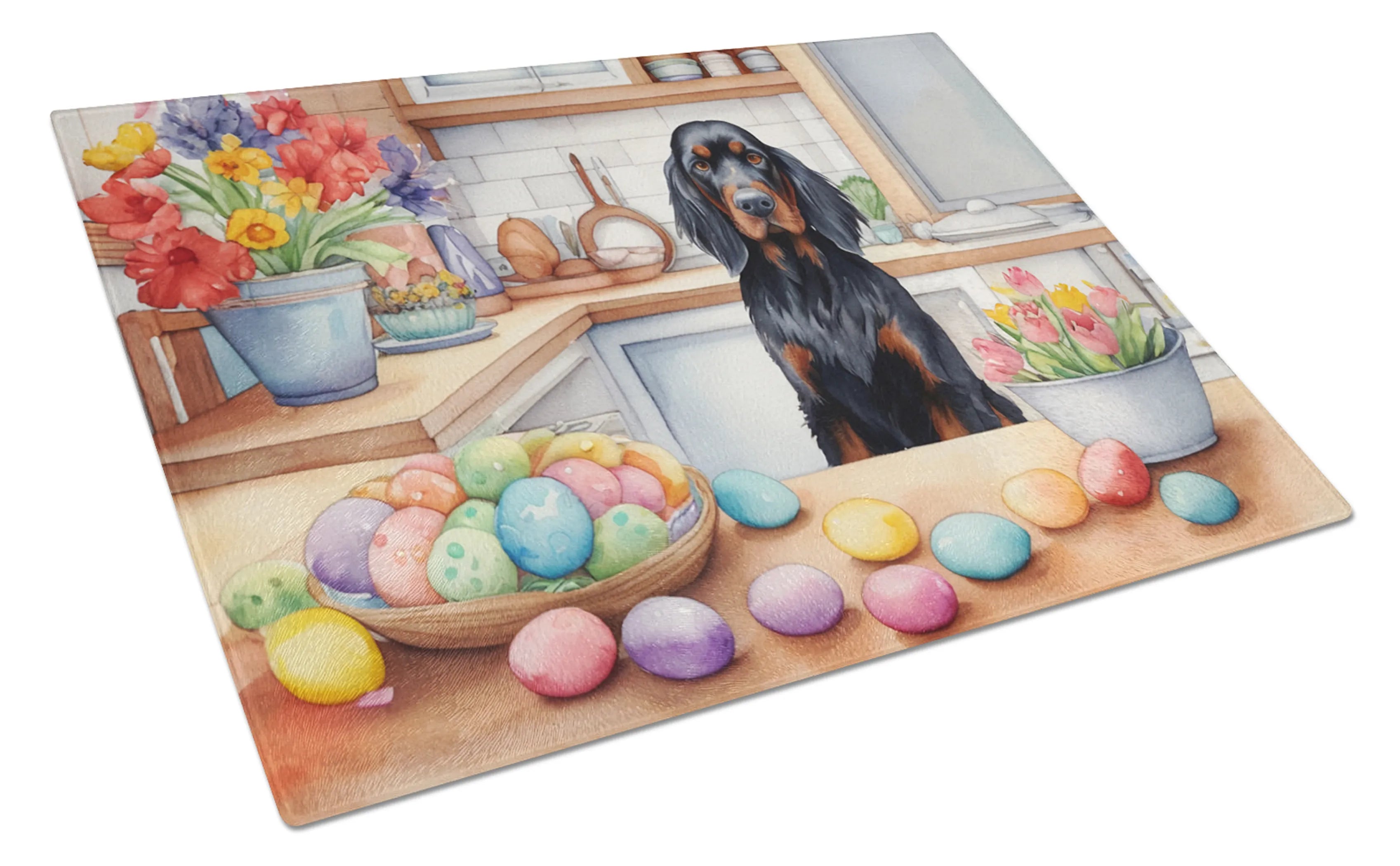 Decorating Easter Glass Cutting Board - Size: LARGE | Pack Of: 1 | Collection name: Decorating easter