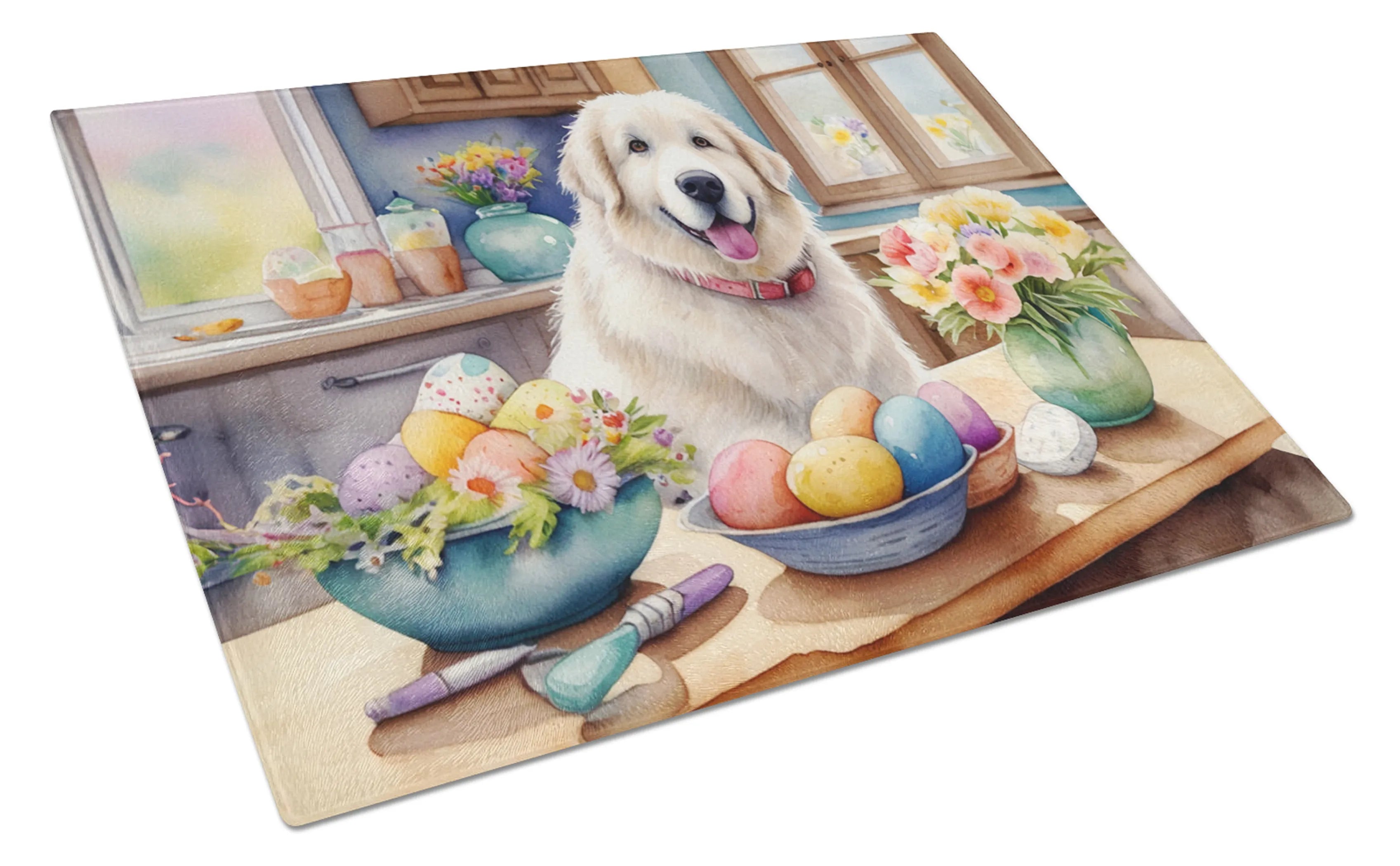 Decorating Easter Glass Cutting Board - Size: LARGE | Pack Of: 1 | Collection name: Decorating easter
