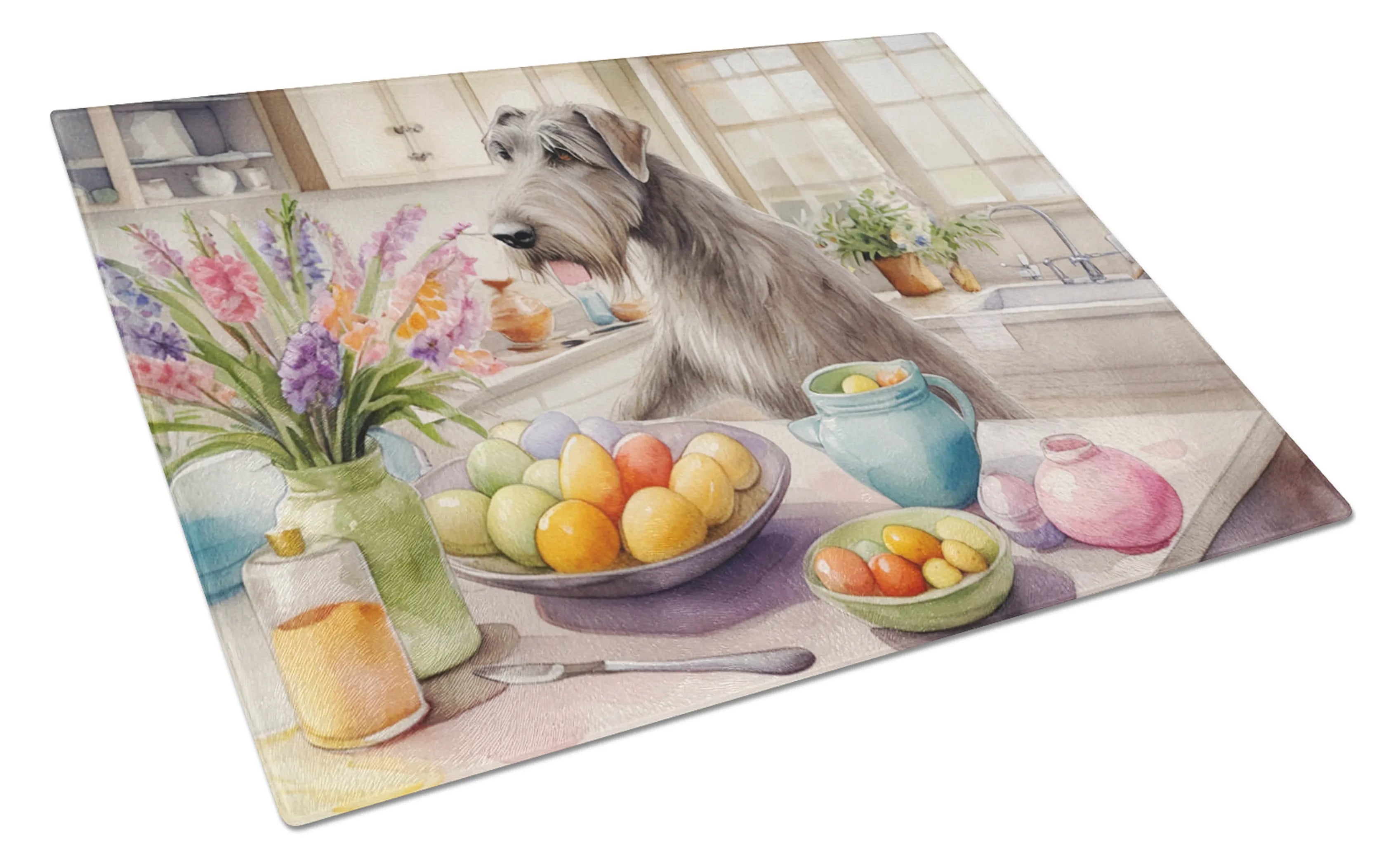 Decorating Easter Glass Cutting Board - Size: LARGE | Pack Of: 1 | Collection name: Decorating easter