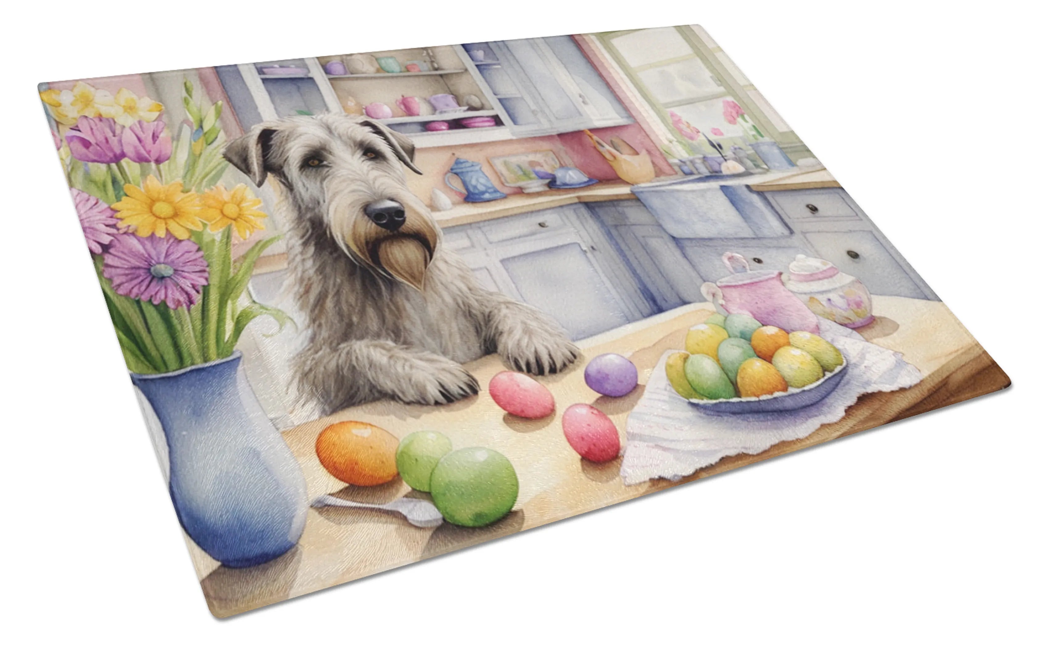 Decorating Easter Glass Cutting Board - Size: LARGE | Pack Of: 1 | Collection name: Decorating easter