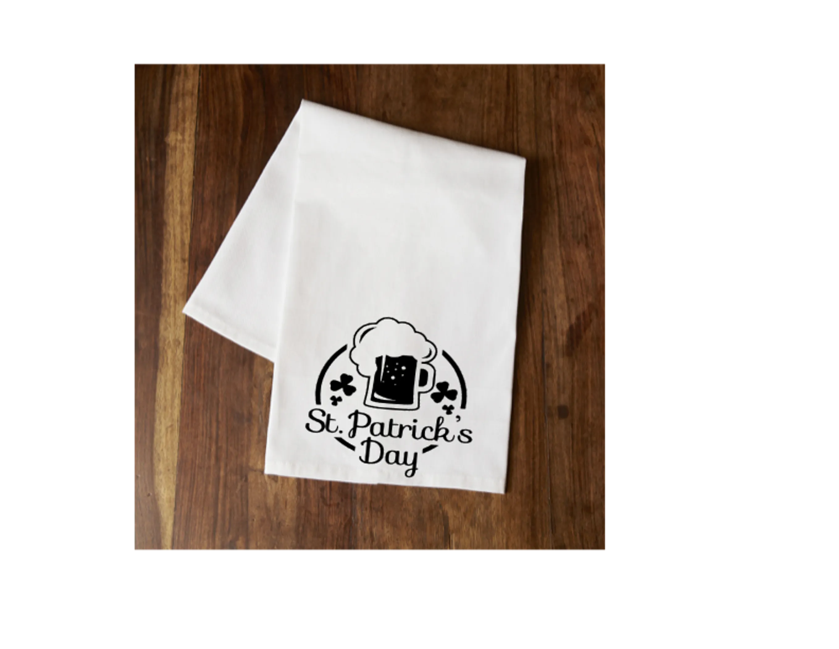 St. Patrick's Day w/Beer Mug Tea Towel