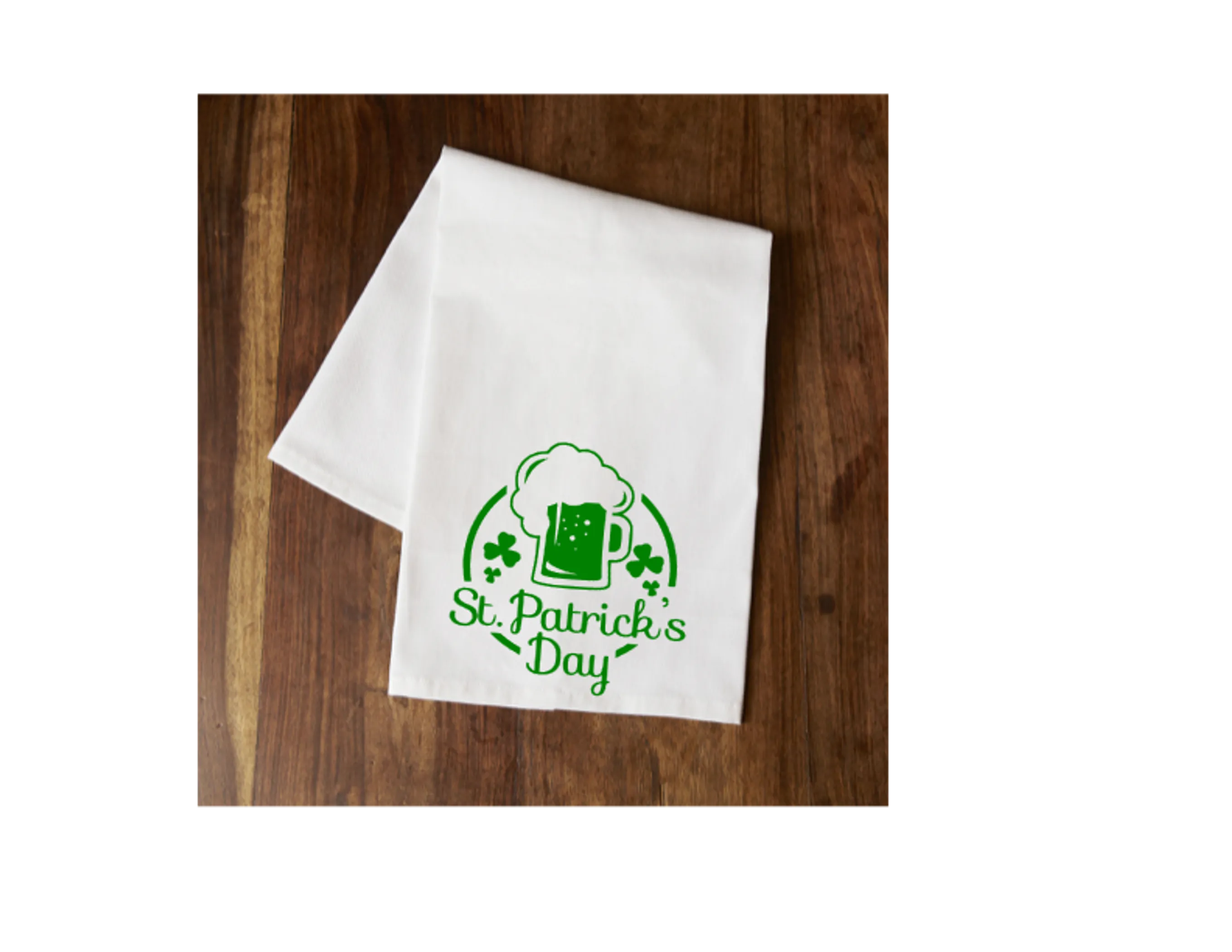 St. Patrick's Day w/Beer Mug Tea Towel