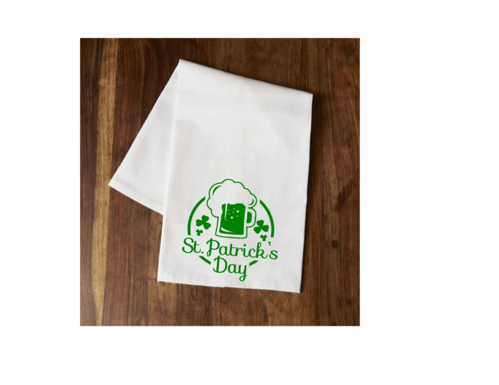 St. Patrick's Day w/Beer Mug Tea Towel