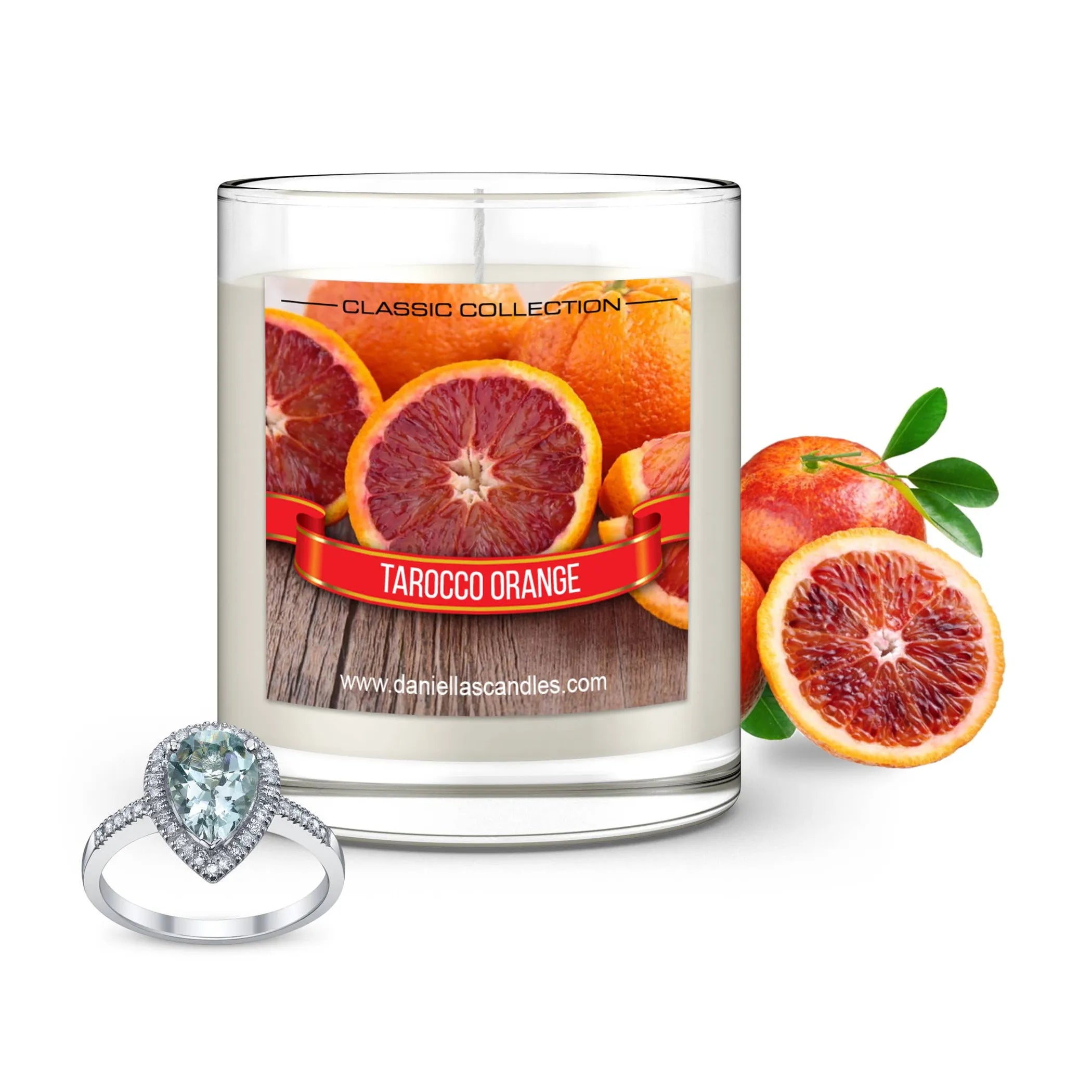 Tarocco Orange Jewelry Candle Natural Soy Wax