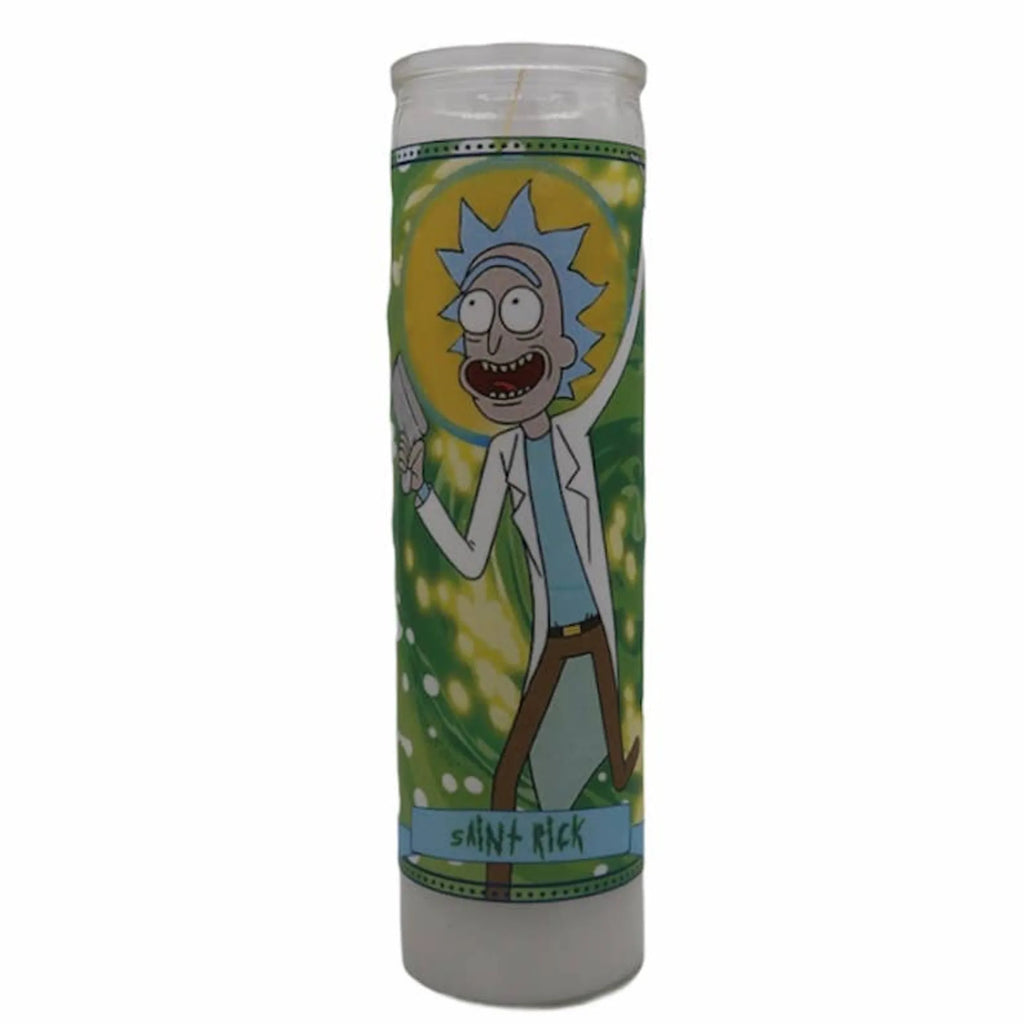 Rick and Morty Devotional Prayer Saint Candle Set