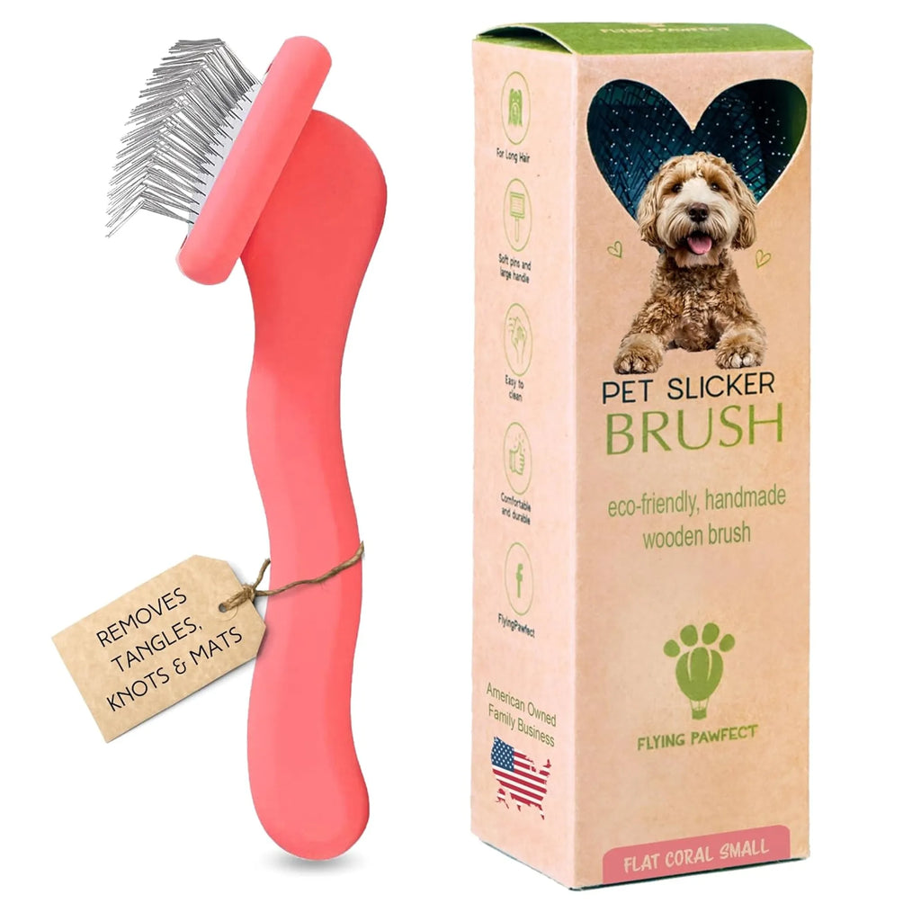 Flat Coral Pet Slicker Brush
