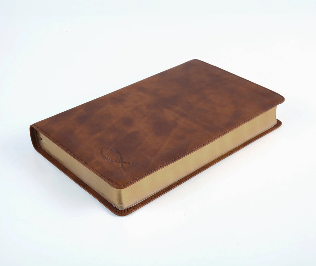 The KJV Study Bible [Chesnut Brown Fish]