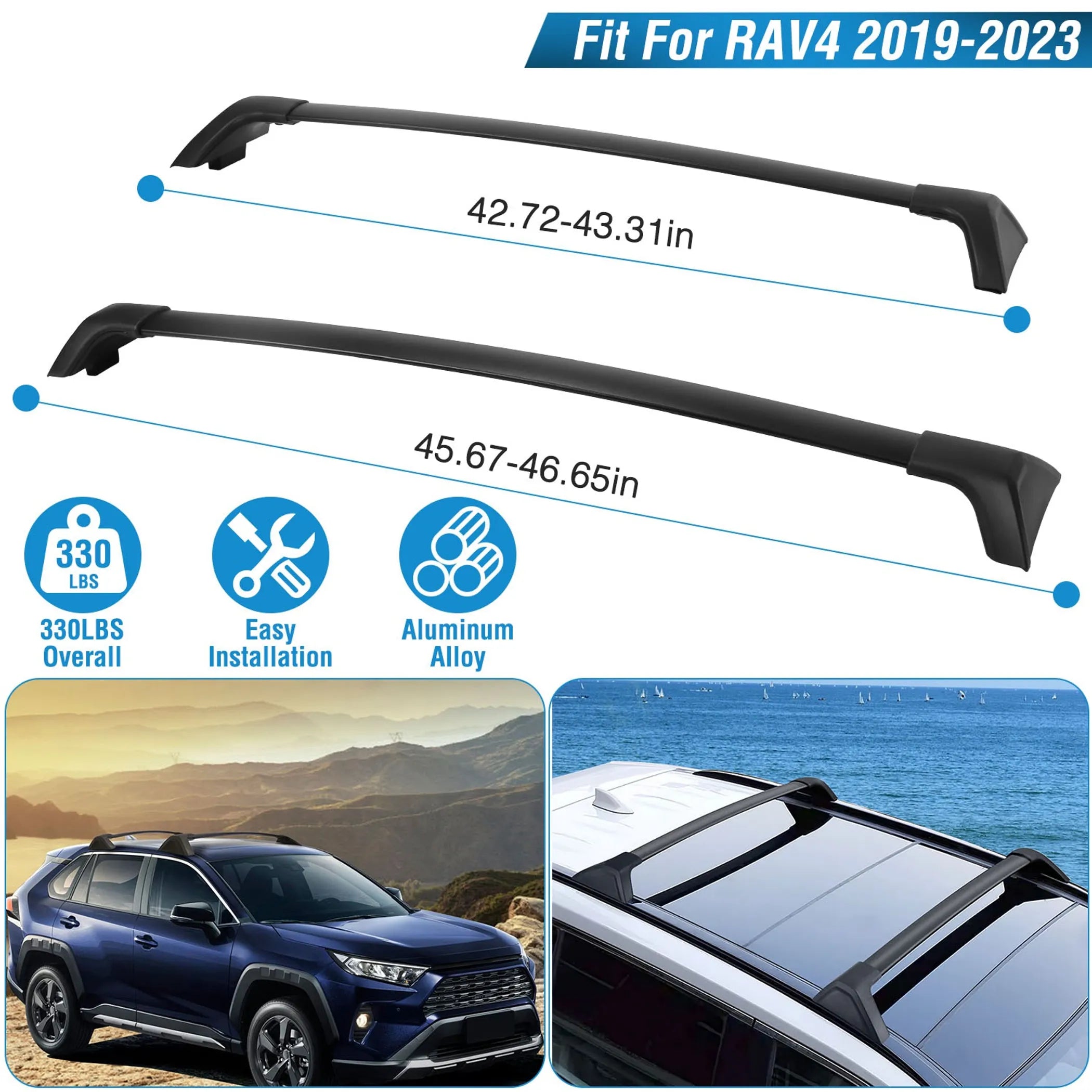 Car Roof Rack Cross Bars Aluminum Alloy