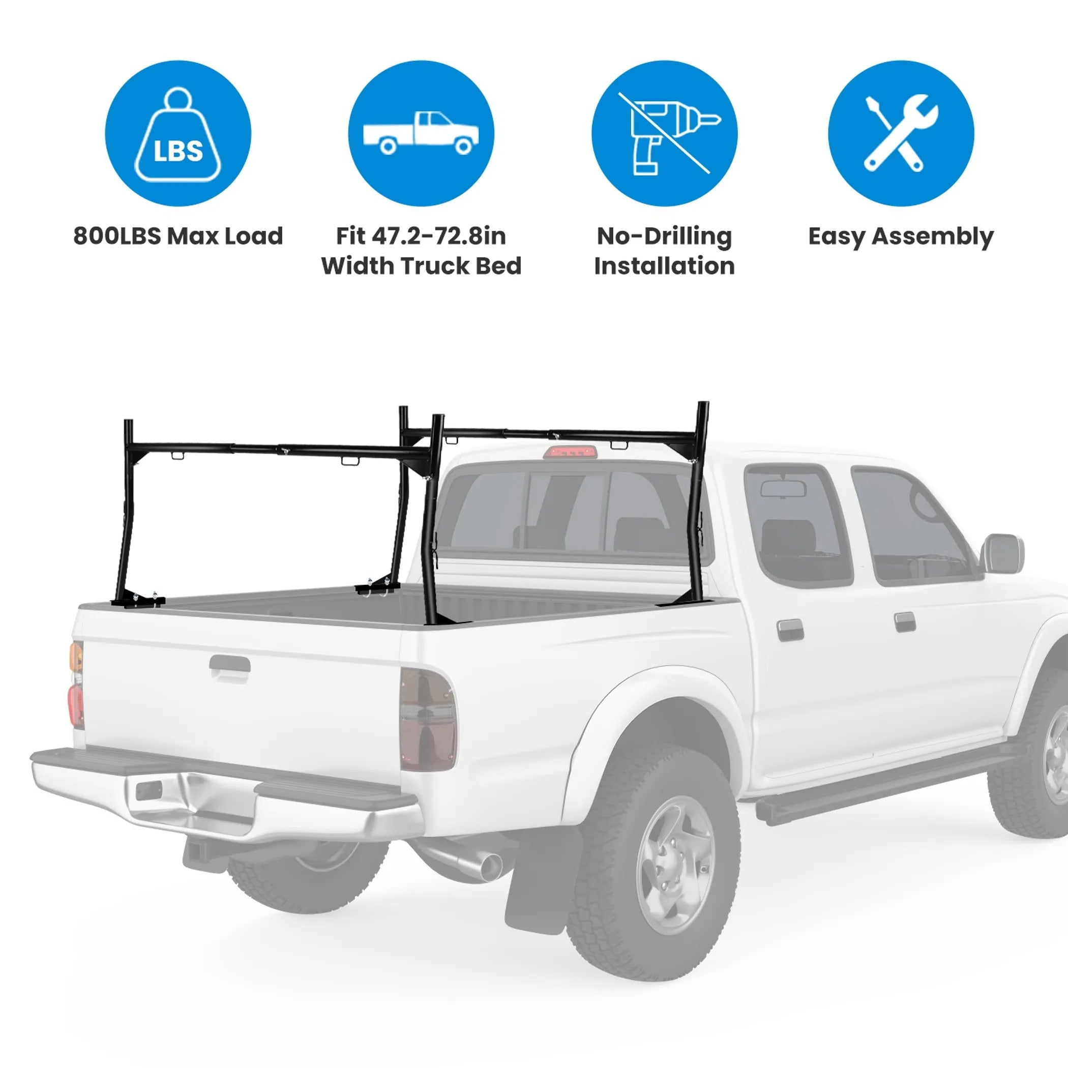 1Pair Extendable Truck Ladder Rack