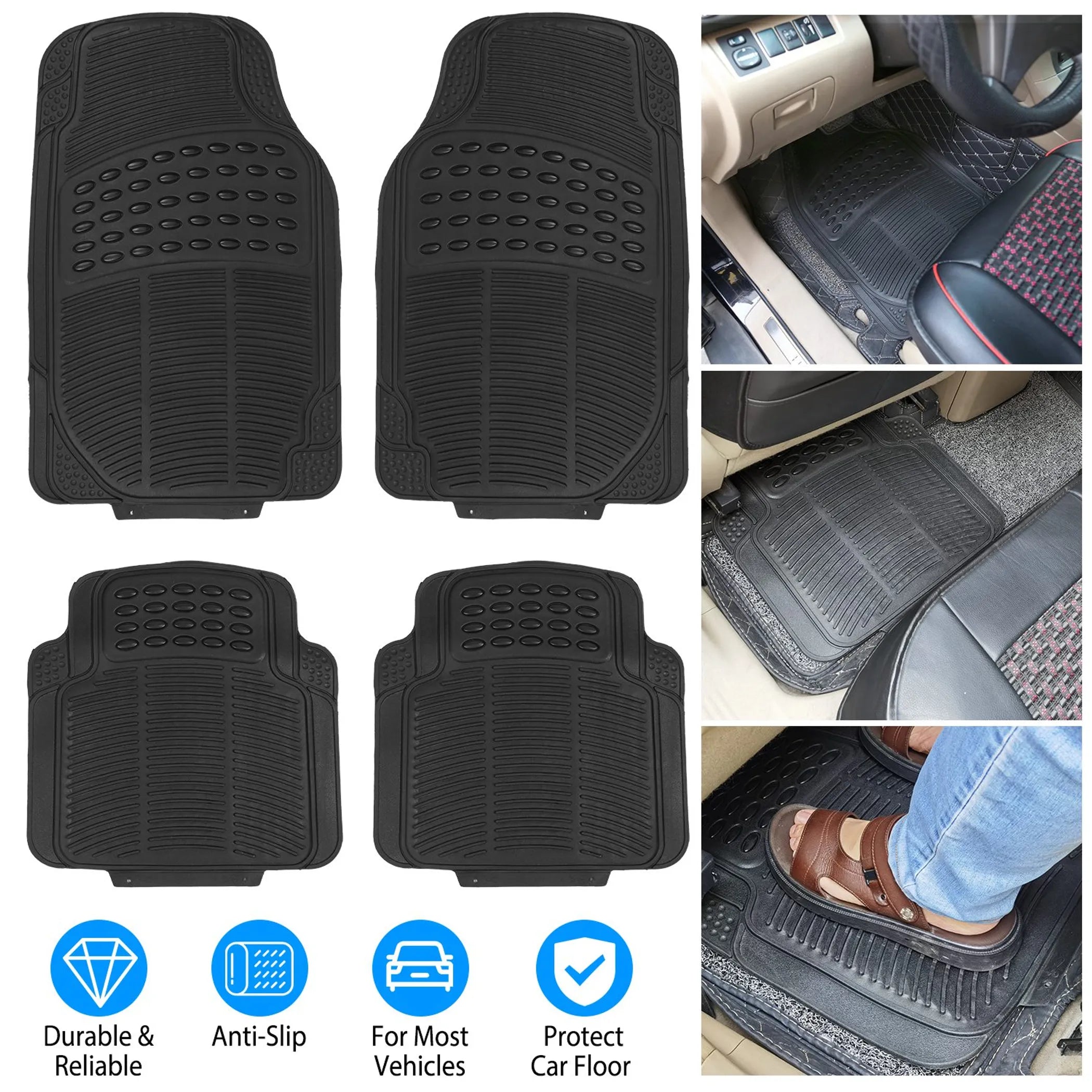 4Pcs Automotive Floor Mats