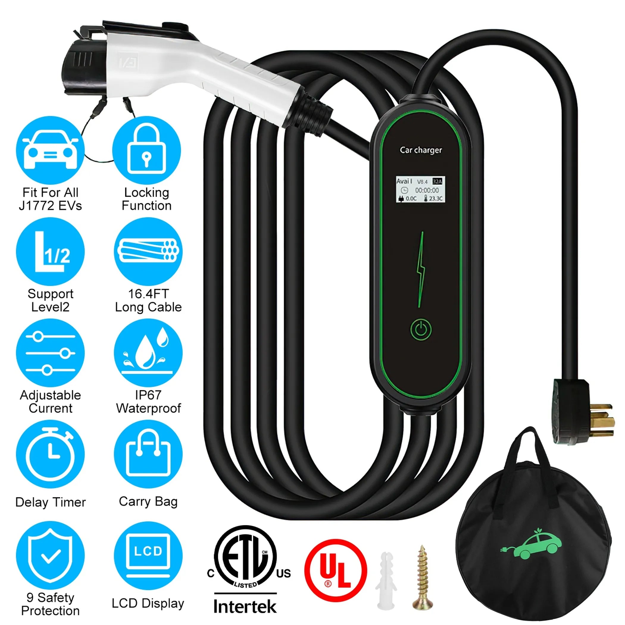 Level2 EV Charger Portable Electric Vehicle Charging Station