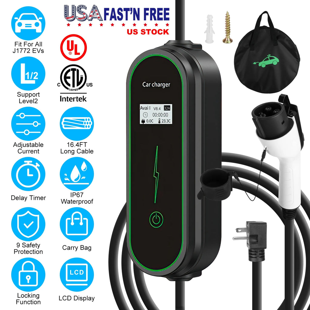 Level2 EV Charger Portable Electric Vehicle Charging Station