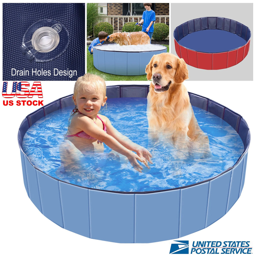 Foldable Pet Swimming Pool PVC Kiddie Baby Dog