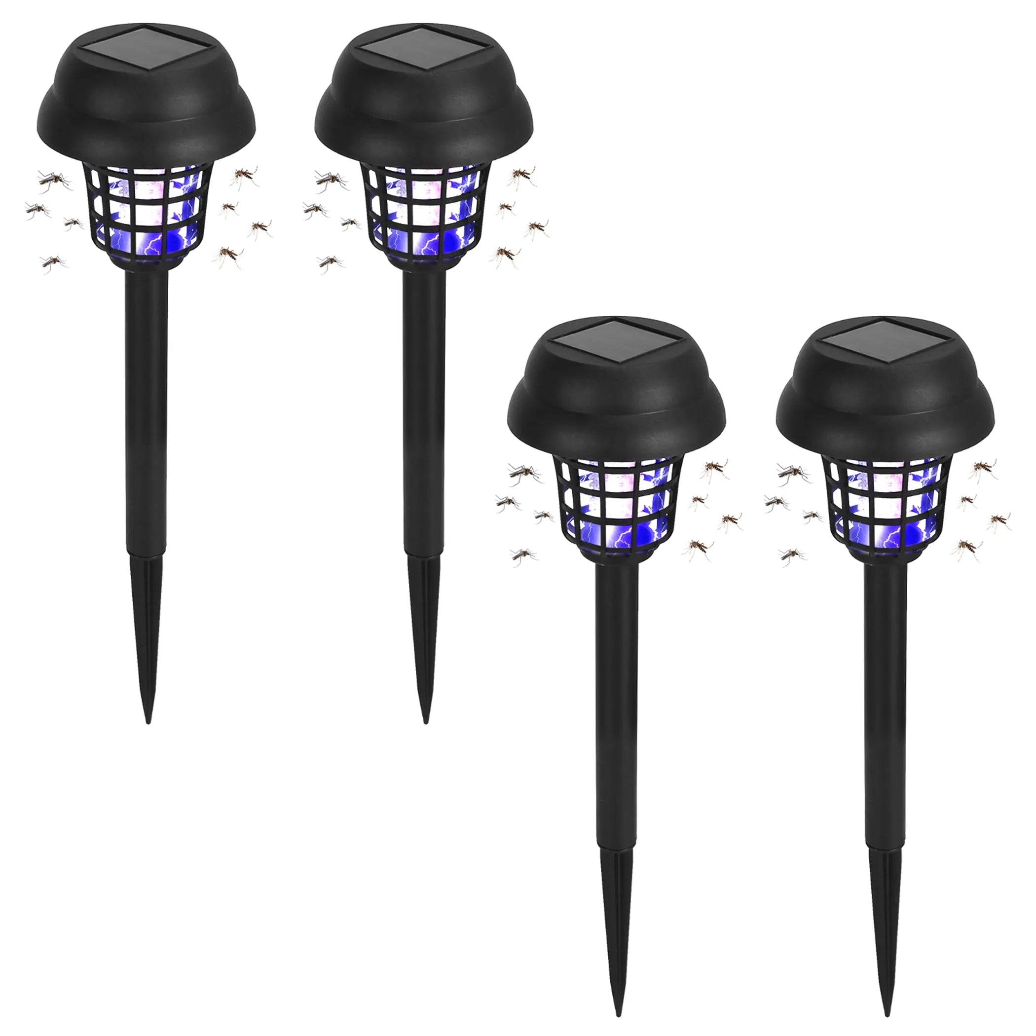 4 Pack Solar Powered Mosquito Zapper Outdoor Insect Killer Torch