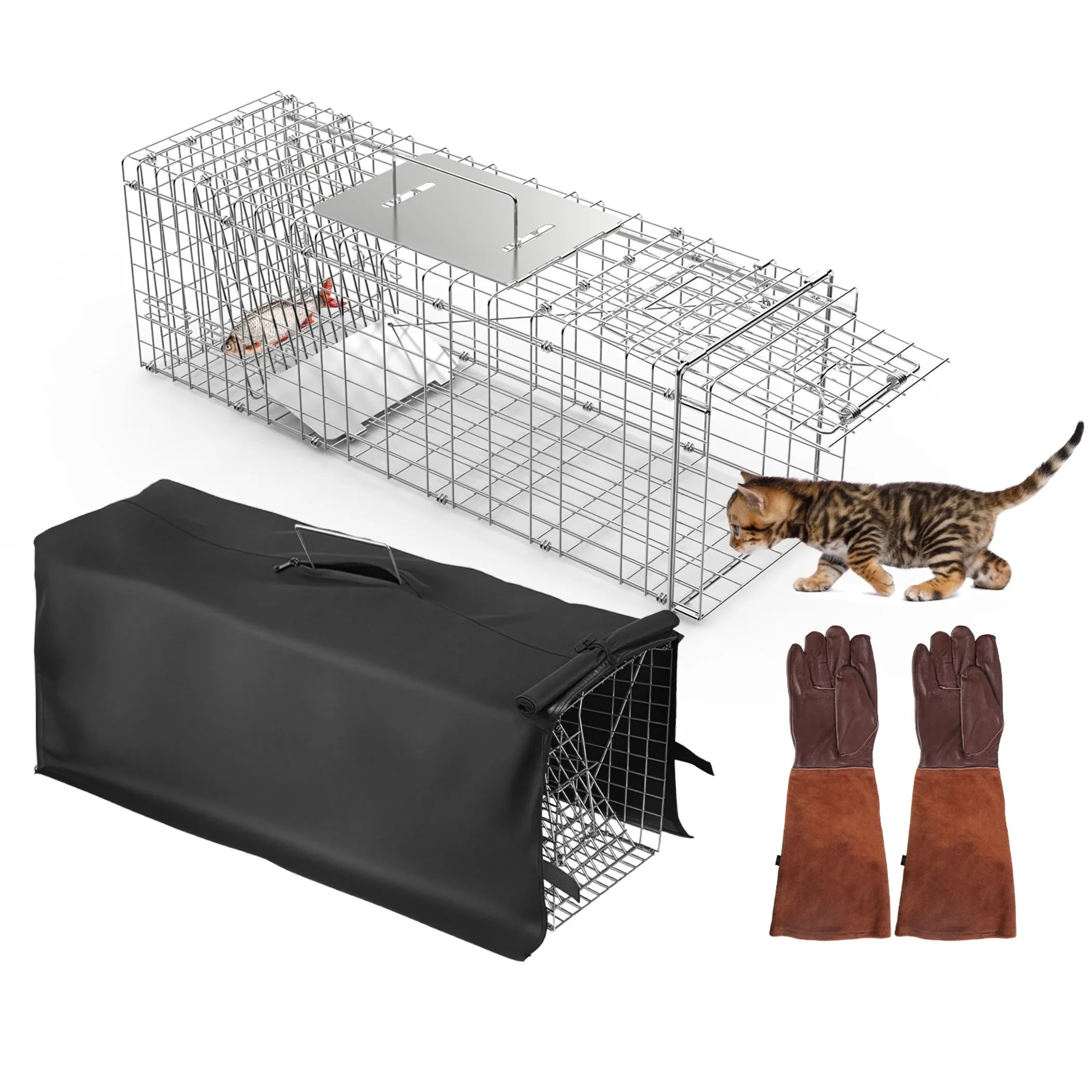Folding Live Animal Trap Cage