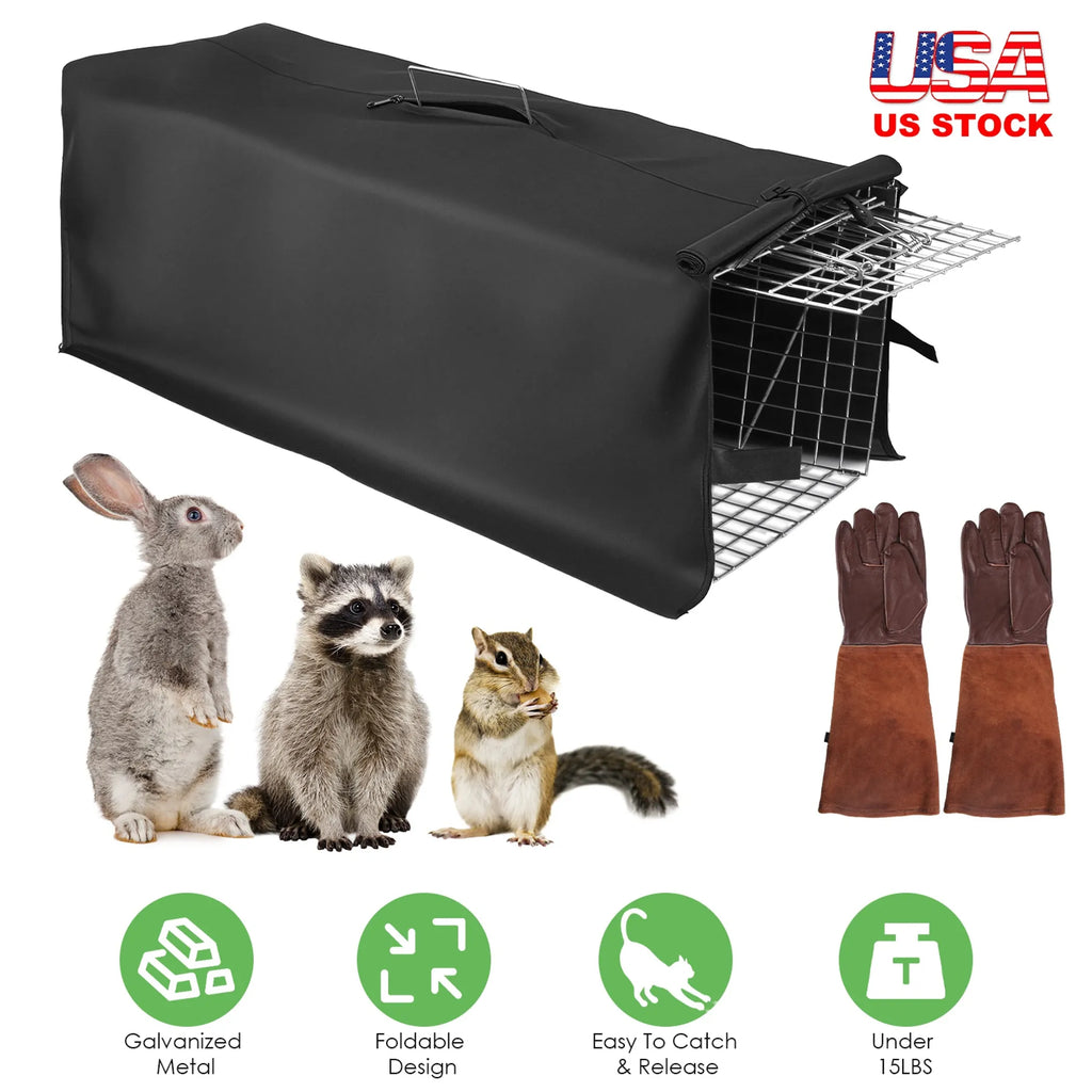 Folding Live Animal Trap Cage