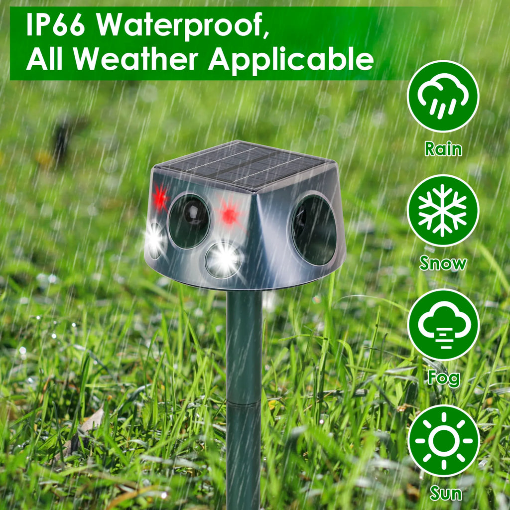 Ultrasonic Solar Animal Repeller