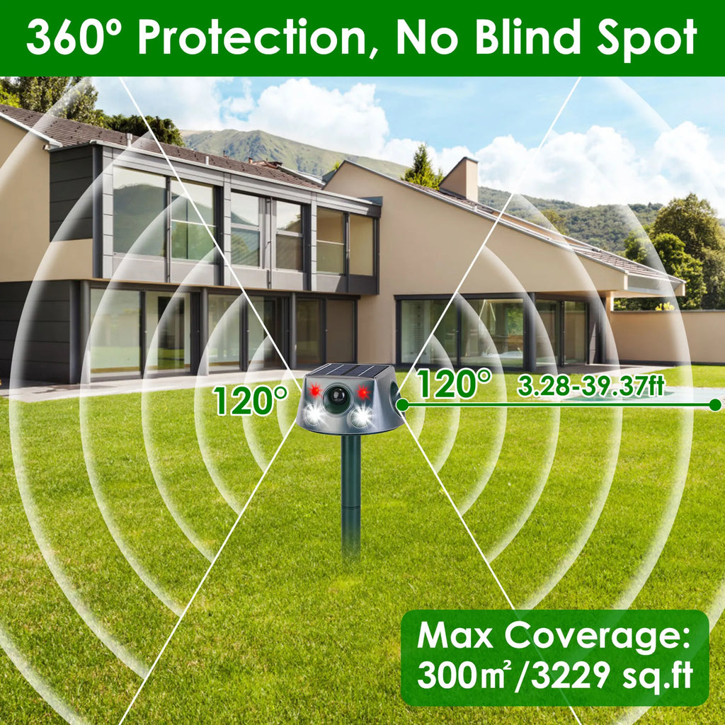 Ultrasonic Solar Animal Repeller