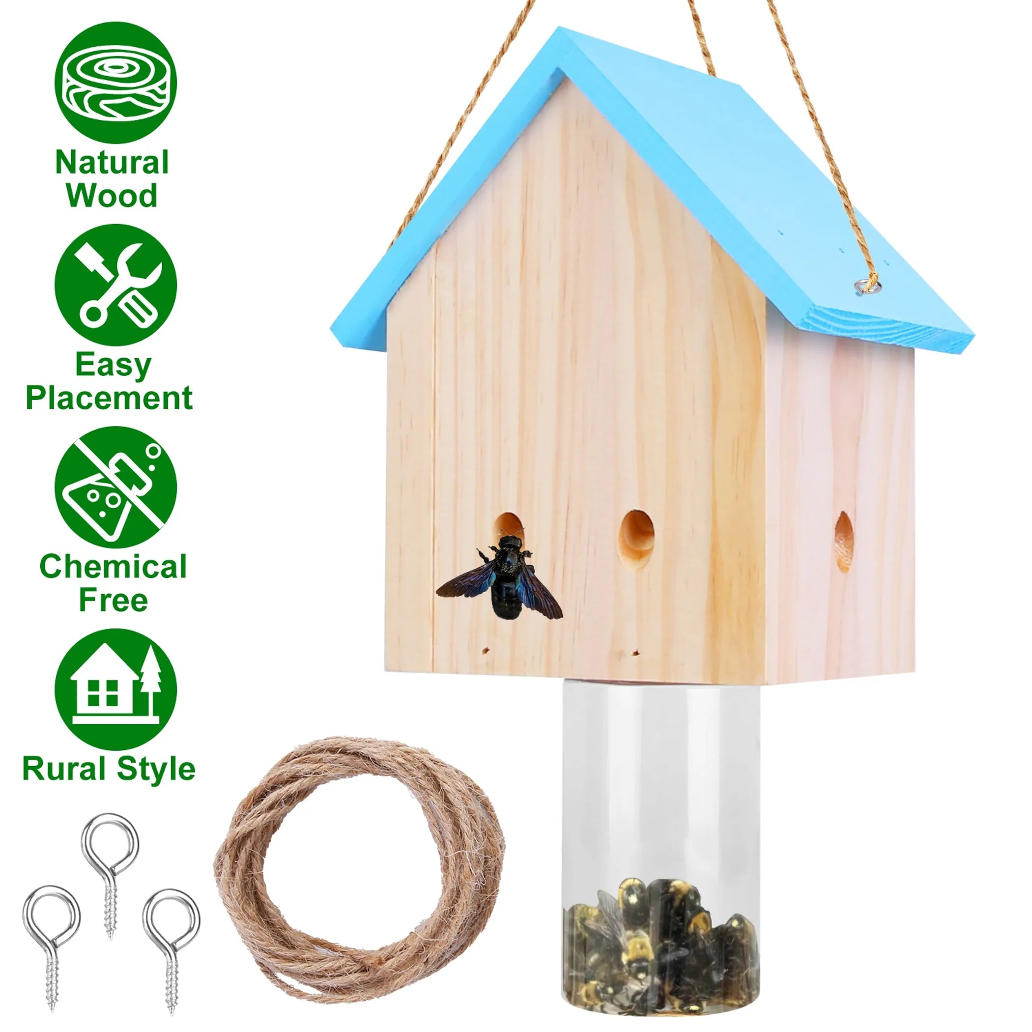 Wood Carpenter Bee Trap