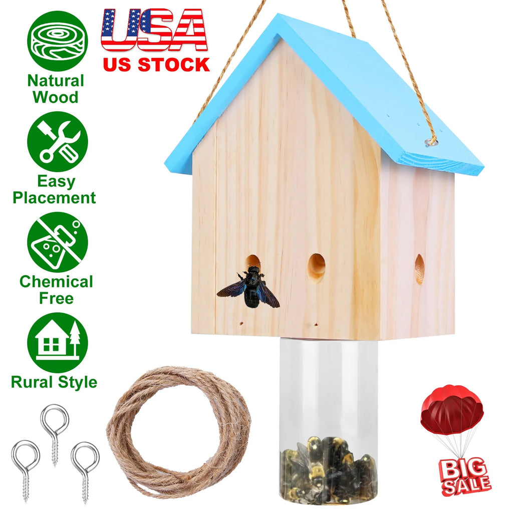 Wood Carpenter Bee Trap