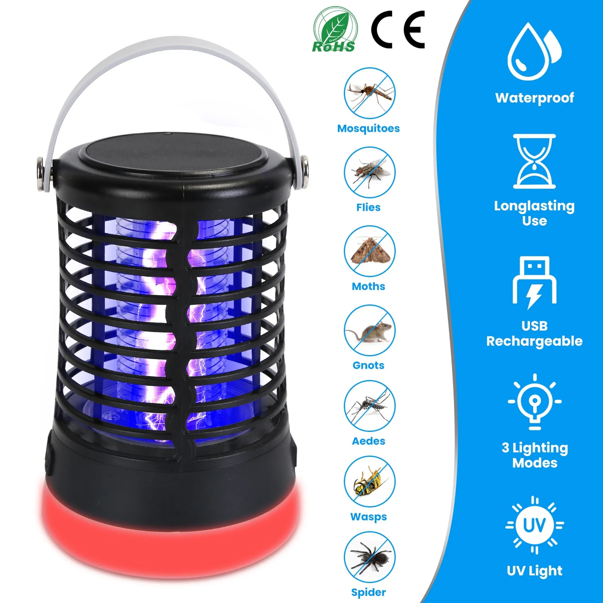 4 In 1 Bug Zapper Light Rechargeable Mosquito Zapper