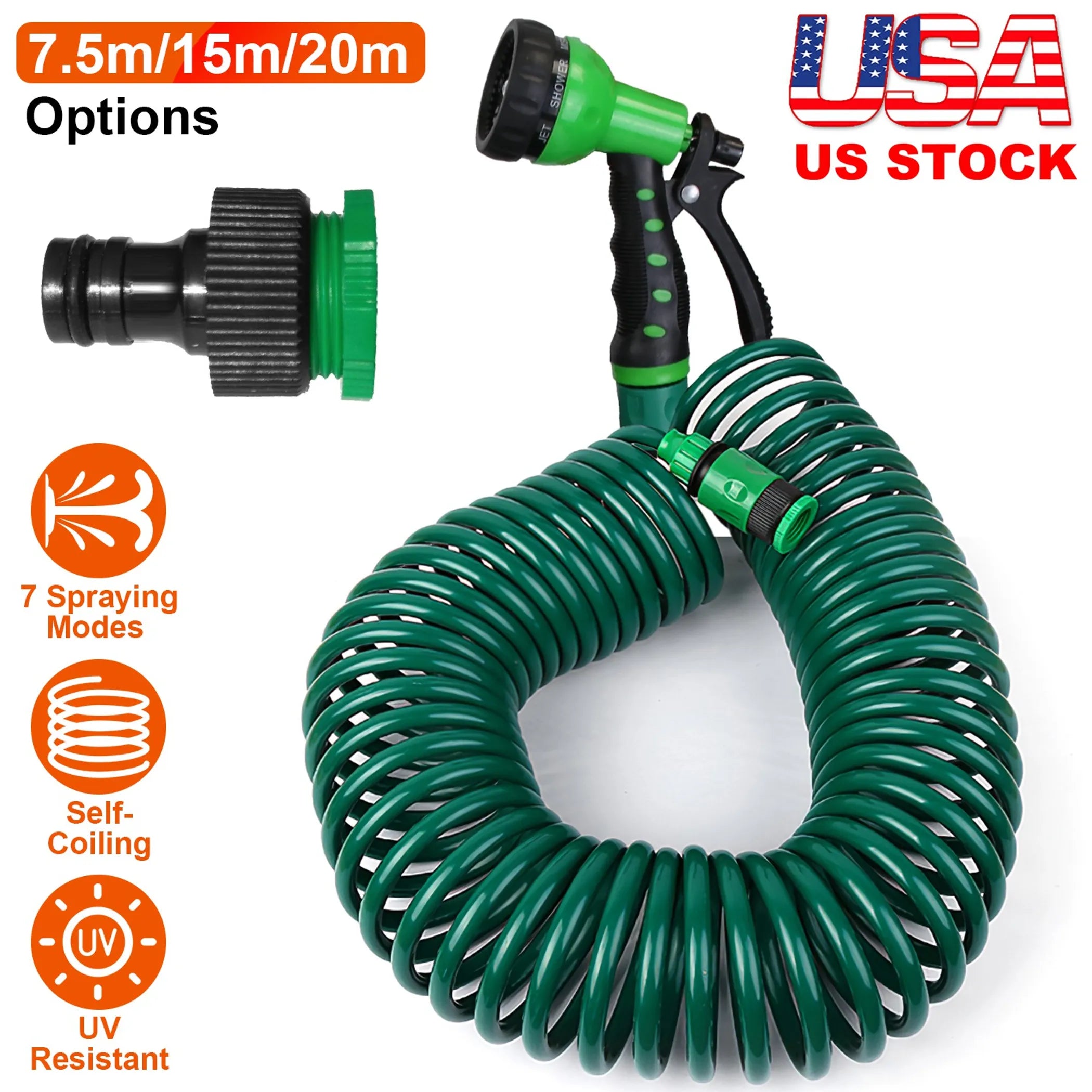 EVA Recoil Garden Hose Flexible Self-coiling Water Hose