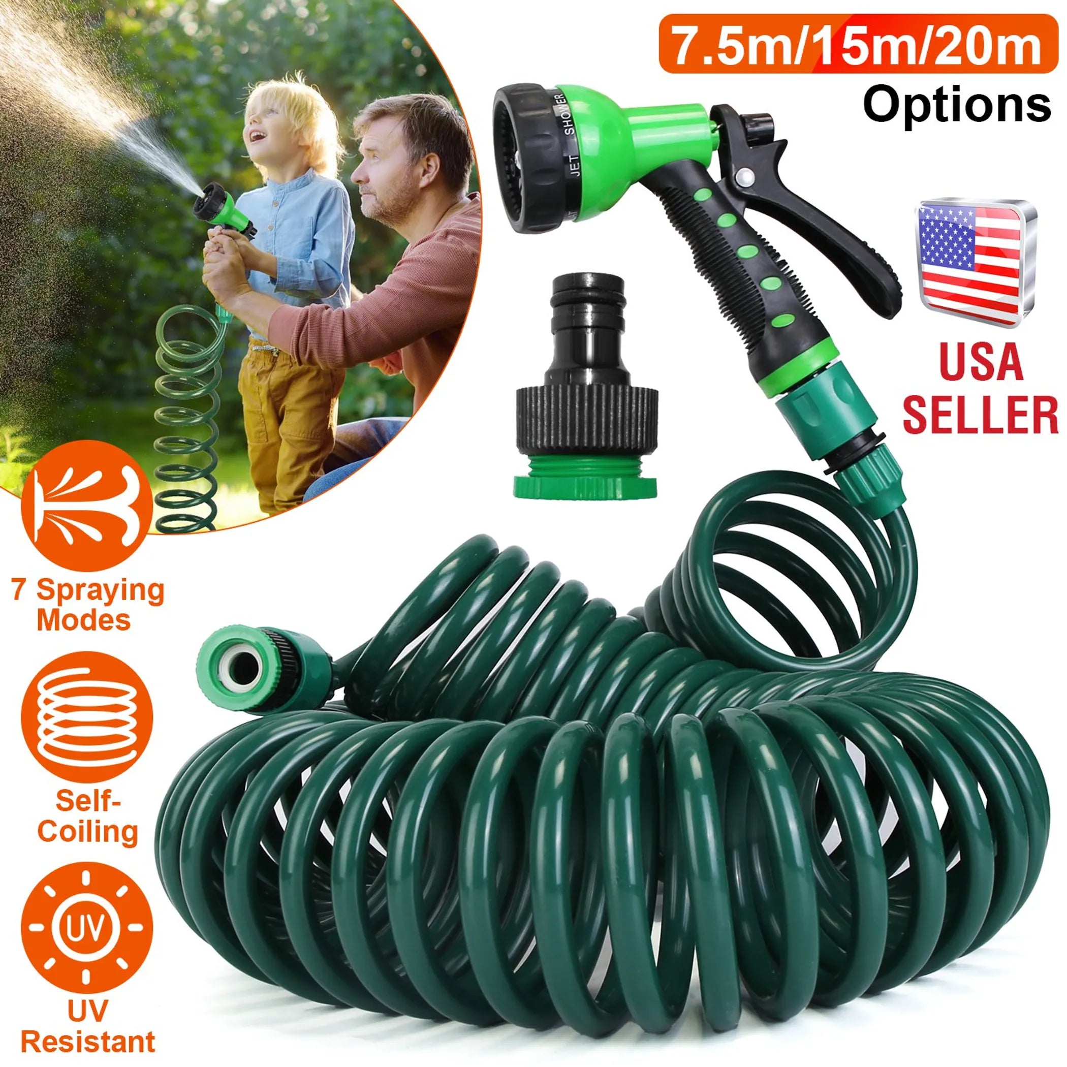 EVA Recoil Garden Hose Flexible Self-coiling Water Hose