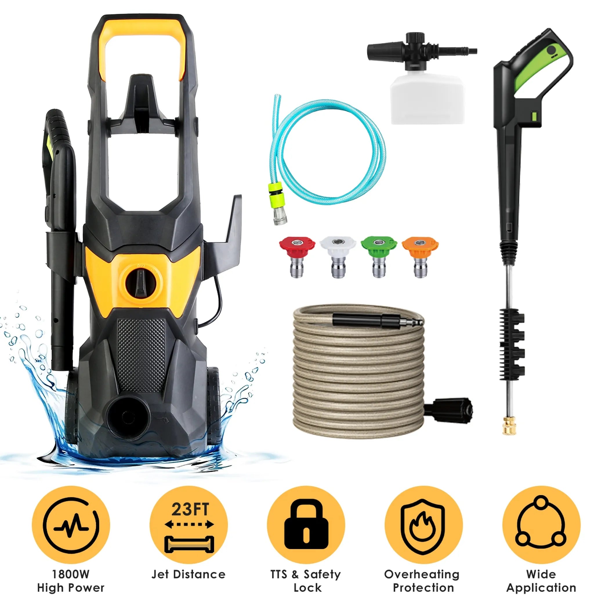 4200PSI 1.85GPM 1800W Electric Pressure Washer