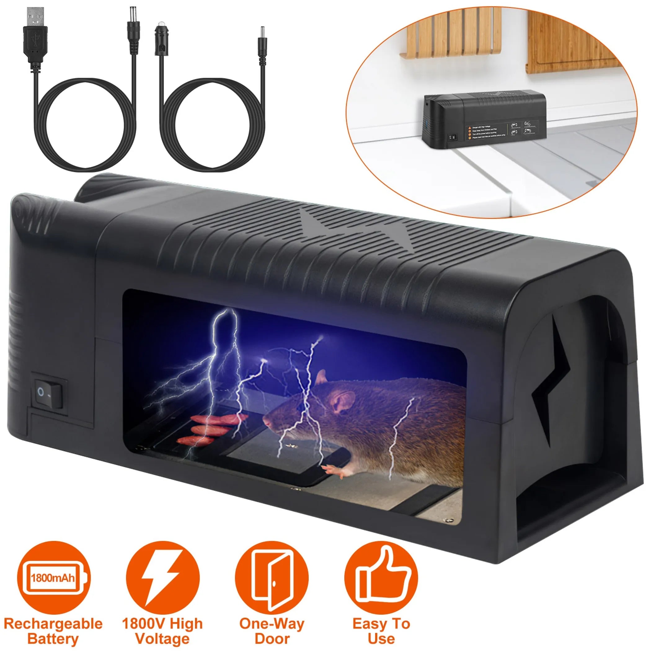 Electric Rat Trap Reusable Mice