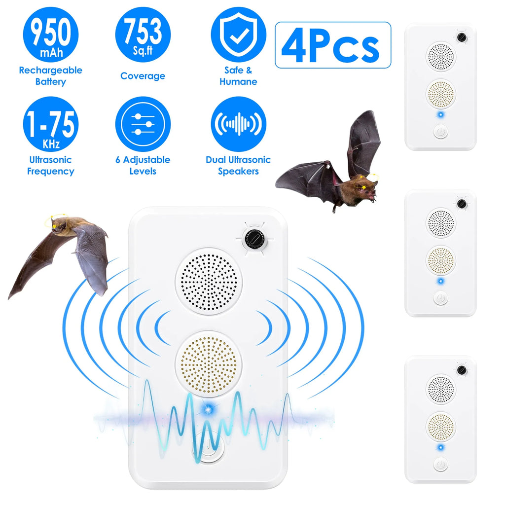 4Pack Rechargeable Ultrasonic Bat
