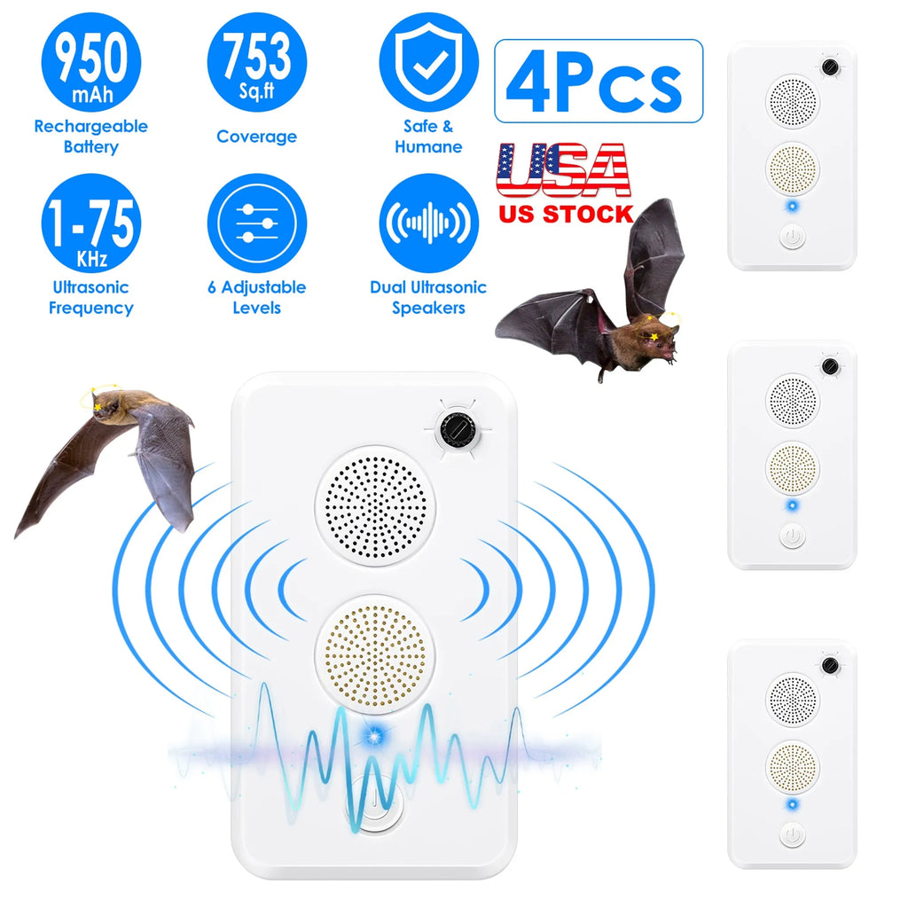 4Pack Rechargeable Ultrasonic Bat
