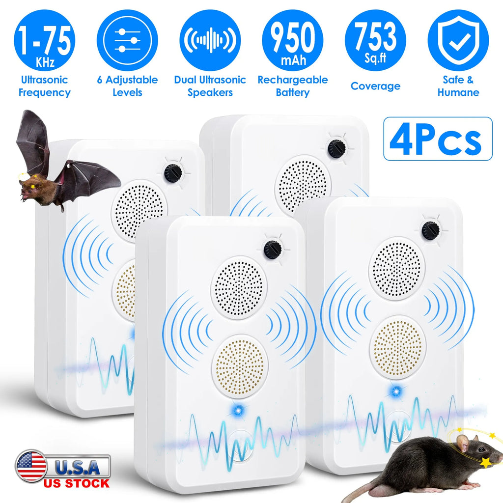 4Pack Rechargeable Ultrasonic Bat